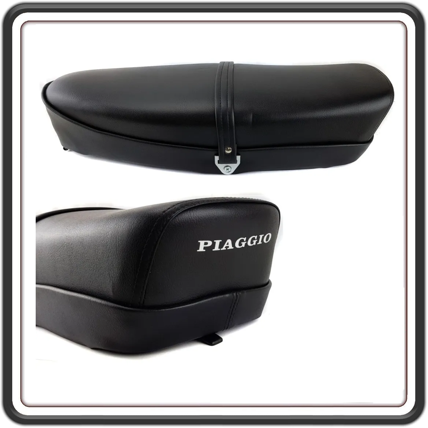 SELLA SELLONE SEDILE LUNGO NERO BIPOSTO CON LEVETTA PER PIAGGIO VESPA 125 ET3 PRIMAVERA - VESPA 50 SPECIAL - VESPA 50 L-R-N