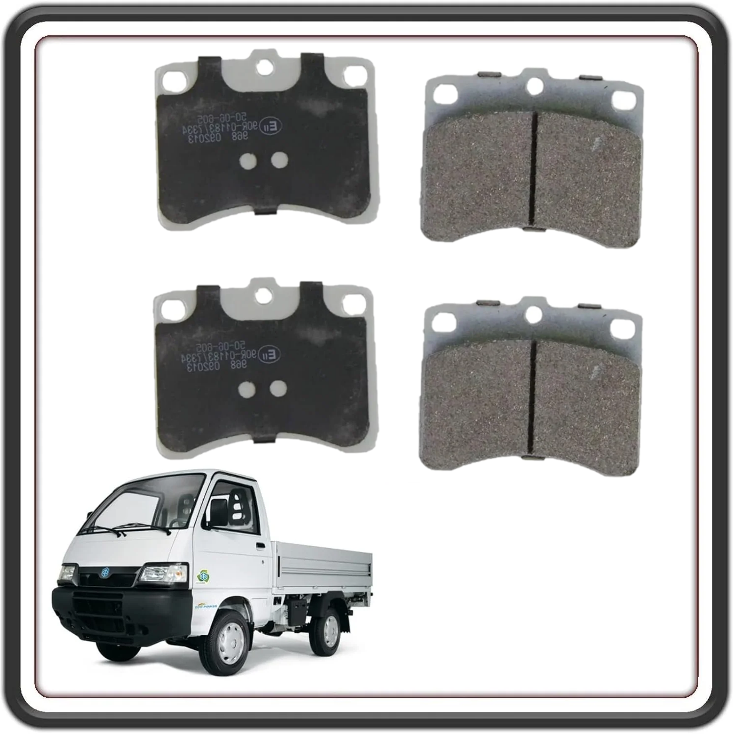 KIT PASTICCHE PASTIGLIE FRENO COMPATIBILI CON PIAGGIO PORTER 1000 - PIAGGIO PORTER 1300 16V FINO AL 2009 - PIAGGIO PORTER 1200 1400 DIESEL