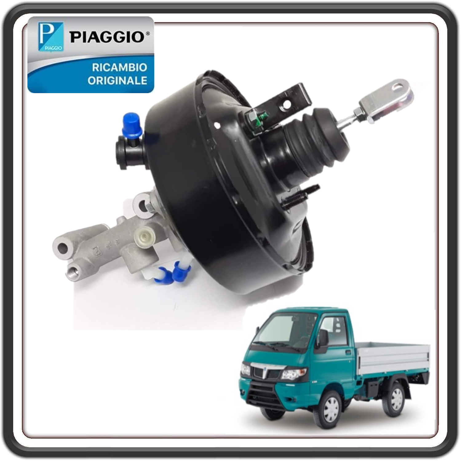 POMPA FRENO COMPLETA DI SERVOFRENO PER PIAGGIO PORTER MULTITECH E6 DAL 2015 AL 2017 ORIGINALE PIAGGIO 1E000969