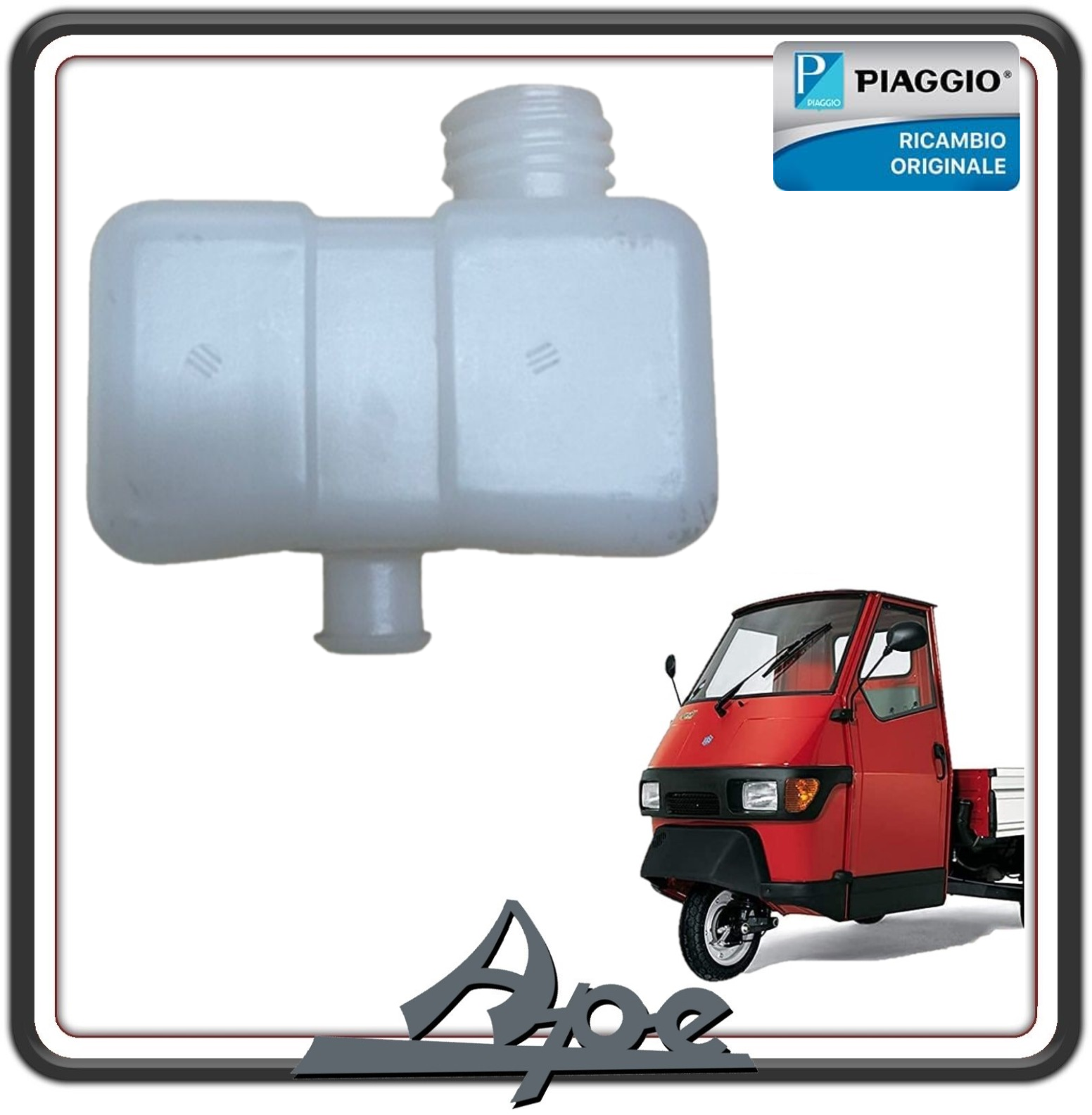 VASCHETTA SERBATOIO OLIO FRENI PER PIAGGIO APE 50 RST MIX DAL 1999 AL 2003 - APE 50 MIX 2T DAL 1998 AL 2008 - APE 50 FL3 EUROPA DAL1996 AL 1999 - APE 50 FL -FL2 DAL 1989 AL 1995 ORIGINALE PIAGGIO 1E003585