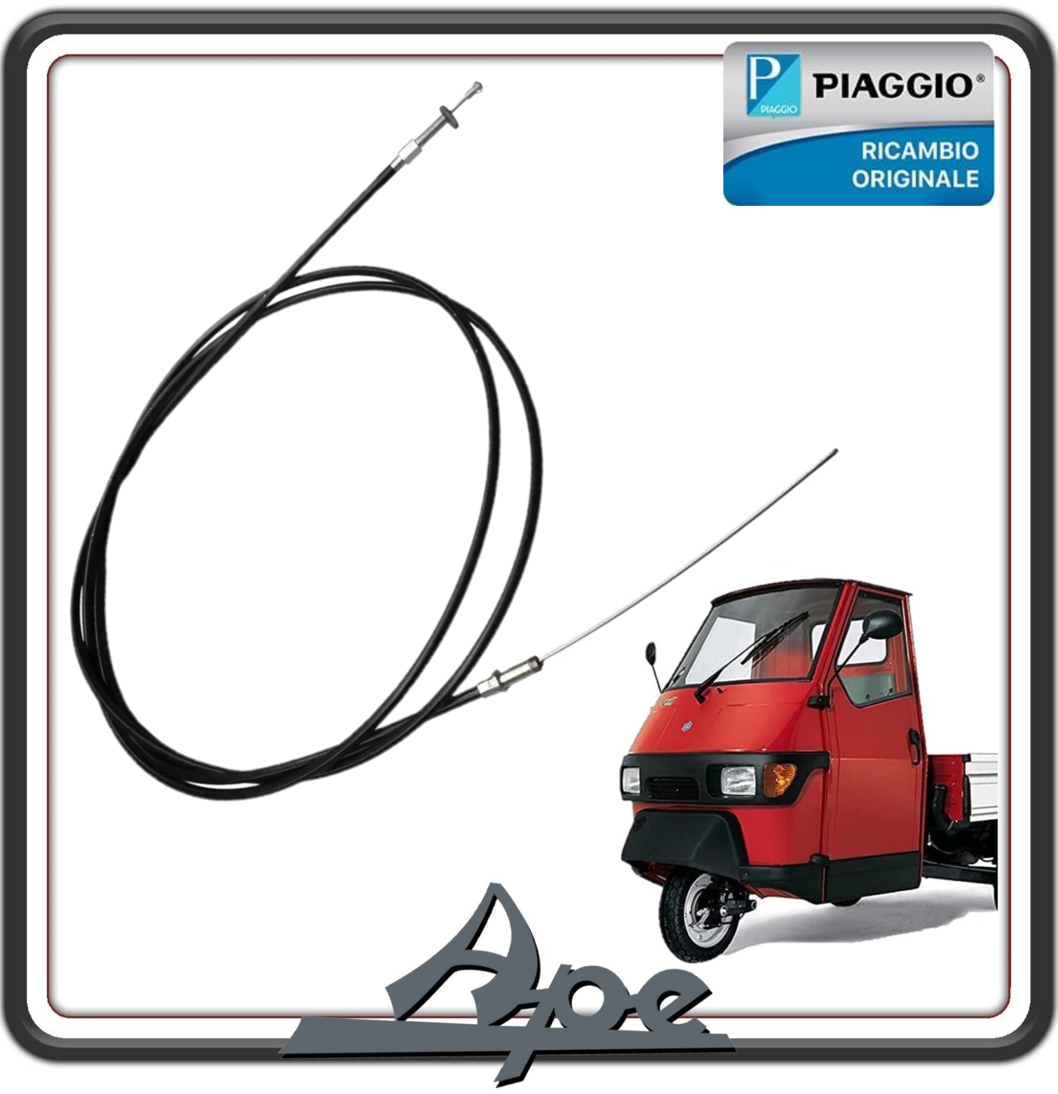 TRASMISSIONE FILO CAVO FRIZIONE COMPLETO DI GUAINA PER PIAGGIO APE 50 ORIGINALE PIAGGIO B007702