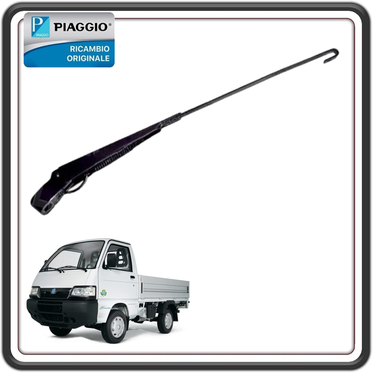 BRACCIO TERGICRISTALLO DESTRO LATO PASSEGGERO PER PIAGGIO PORTER 1000-1300 16V MOTORE DAIHATSU FINO AL 2009 - PIAGGIO PORTER 1200-1400 DIESEL FINO AL 2005 - PIAGGIO QUARGO TUTTI I MODELLI ORIGINALE PIAGGIO 660705