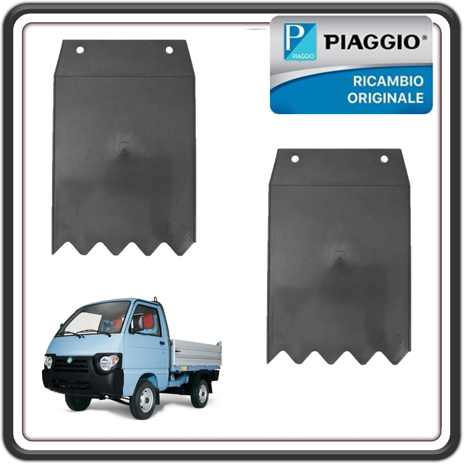 KIT PARASPRUZZI PARA SCHIZZI POSTERIORE PER PIAGGIO PORTER TUTTI I MODELLI - PIAGGIO QUARGO TUTTI I MODELLI ORIGINALE PIAGGIO B007640