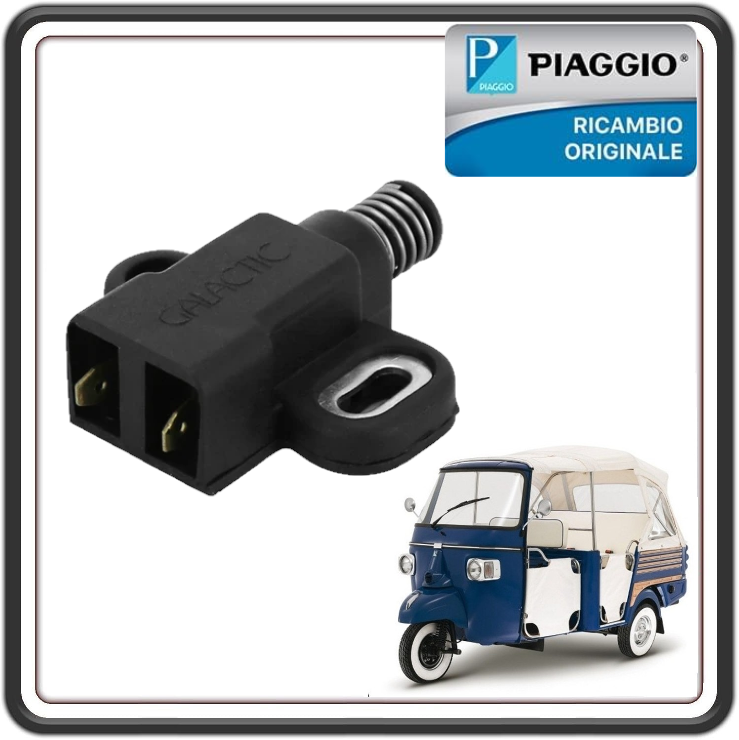 INTERRUTTORE PULSANTE STOP - RETROMARCIA PER PIAGGIO APE CALESSINO 420 DIESEL MOTORE LOMBARDINI - PIAGGIO APE CLASSIC ORIGINALE PIAGGIO 567498R