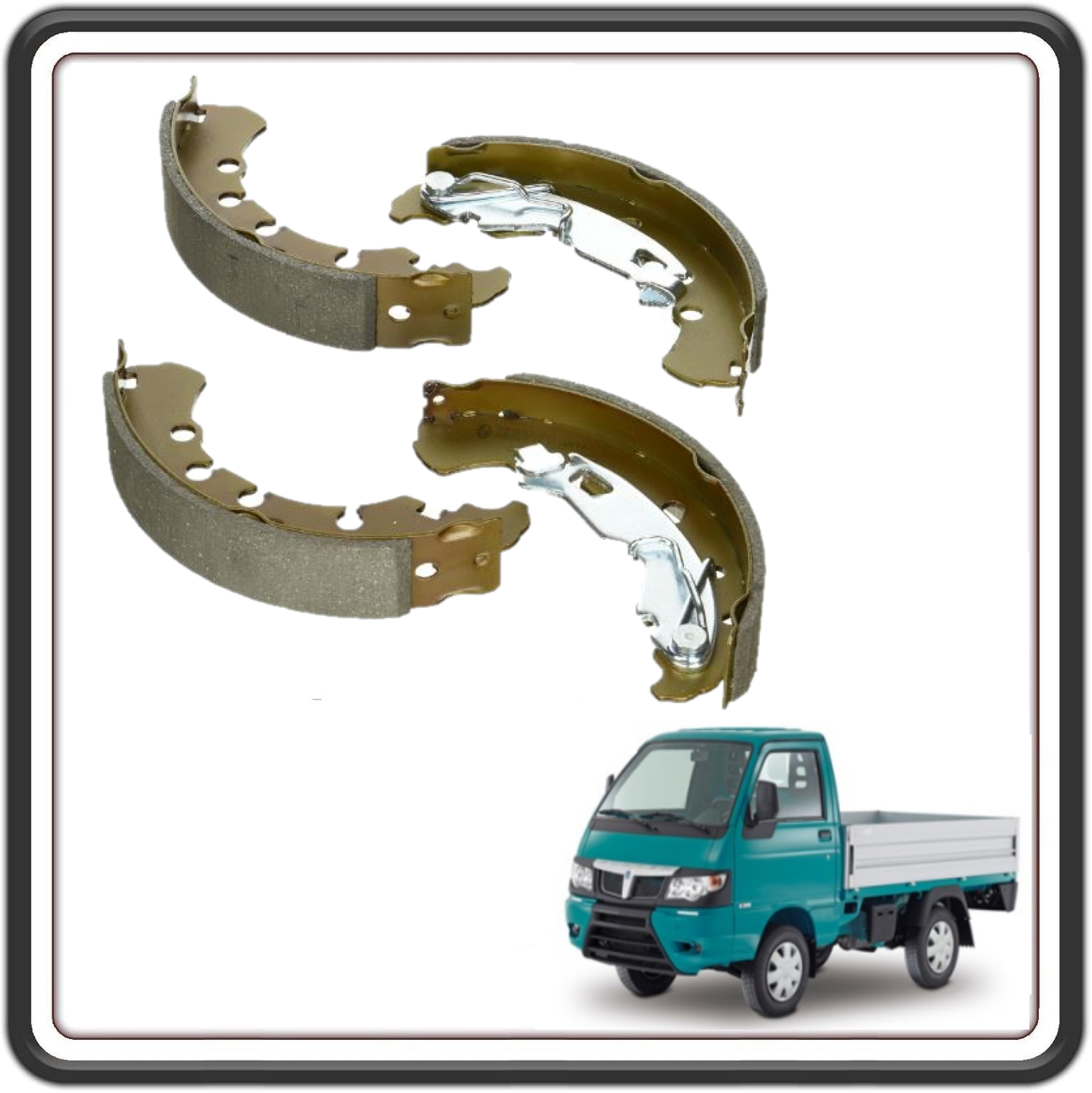 KIT SERIE GANASCE CEPPI FRENO POSTERIORI COMPATIBILI PER PIAGGIO PORTER MULTITECH E4-E5 DAL 2010 AL 2015