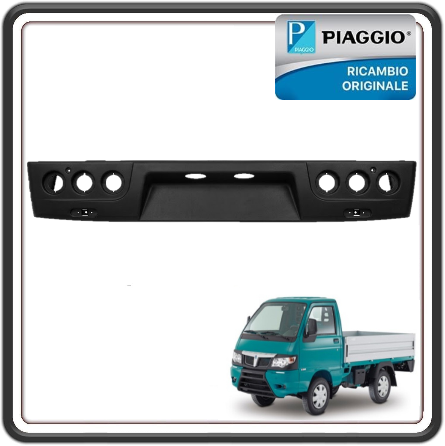 PARAURTI PARAFANGO POSTERIORE PER PIAGGIO QUARGO DIESEL TUTTI I MODELLI FINO AL 2017 - PIAGGIO PORTER D120 DIESEL DAL 2010 AL 2015 - PIAGGIO PORTER MULTITECH DAL 2010 AL 2020 ORIGINALE PIAGGIO 614833