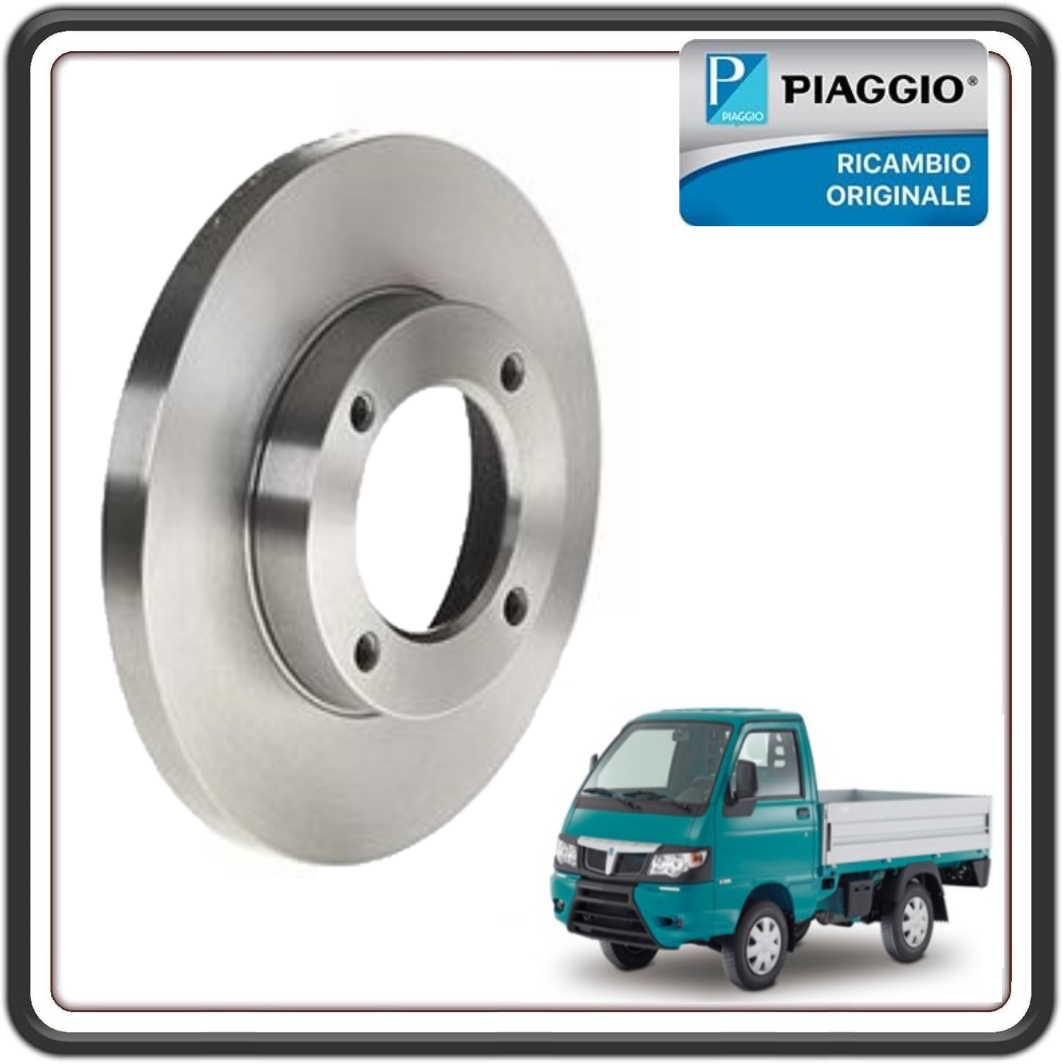 DISCO FRENO ANTERIORE 4 FORI PER PIAGGIO PORTER MULTITECH E4-E5 ORIGINALE PIAGGIO 4351287Z02000