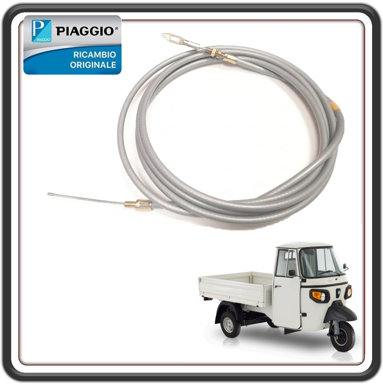 TRASMISSIONE FILO CAVO INNESTO RETROMARCIA COMPLETO DI GUAINA PER PIAGGIO APE CLASSIC DAL 2014 AL 2023 - PIAGGIO APE CLASSIC VAN DAL 2019 AL 2023 ORIGINALE PIAGGIO 660356