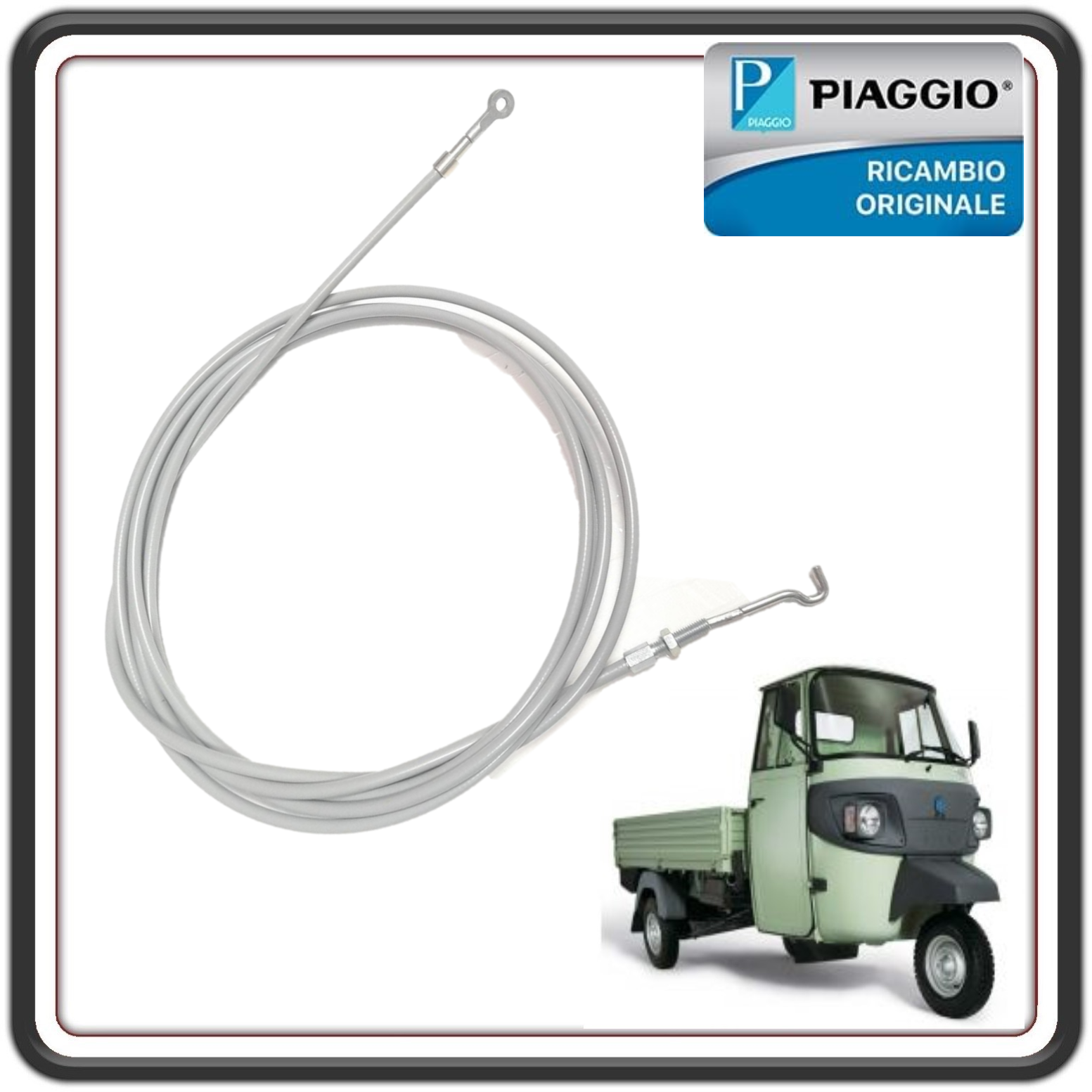 TRASMISSIONE COMANDO GAS (275CM) PER PIAGGIO APE MP 601 CLASSIC DAL 2006 AL 2013 ORIGINALE PIAGGIO 652051