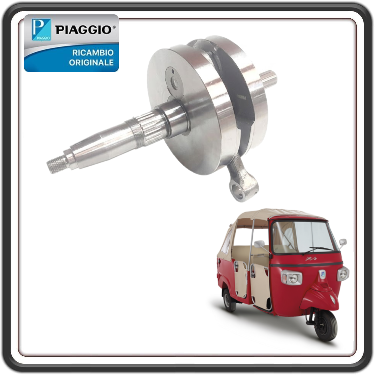 ALBERO MOTORE COMPLETO DI GETTO OLIO PER PIAGGIO APE CALESSINO 200 BENZINA DAL 2013 AL 2017 ORIGINALE PIAGGIO SP1A007011
