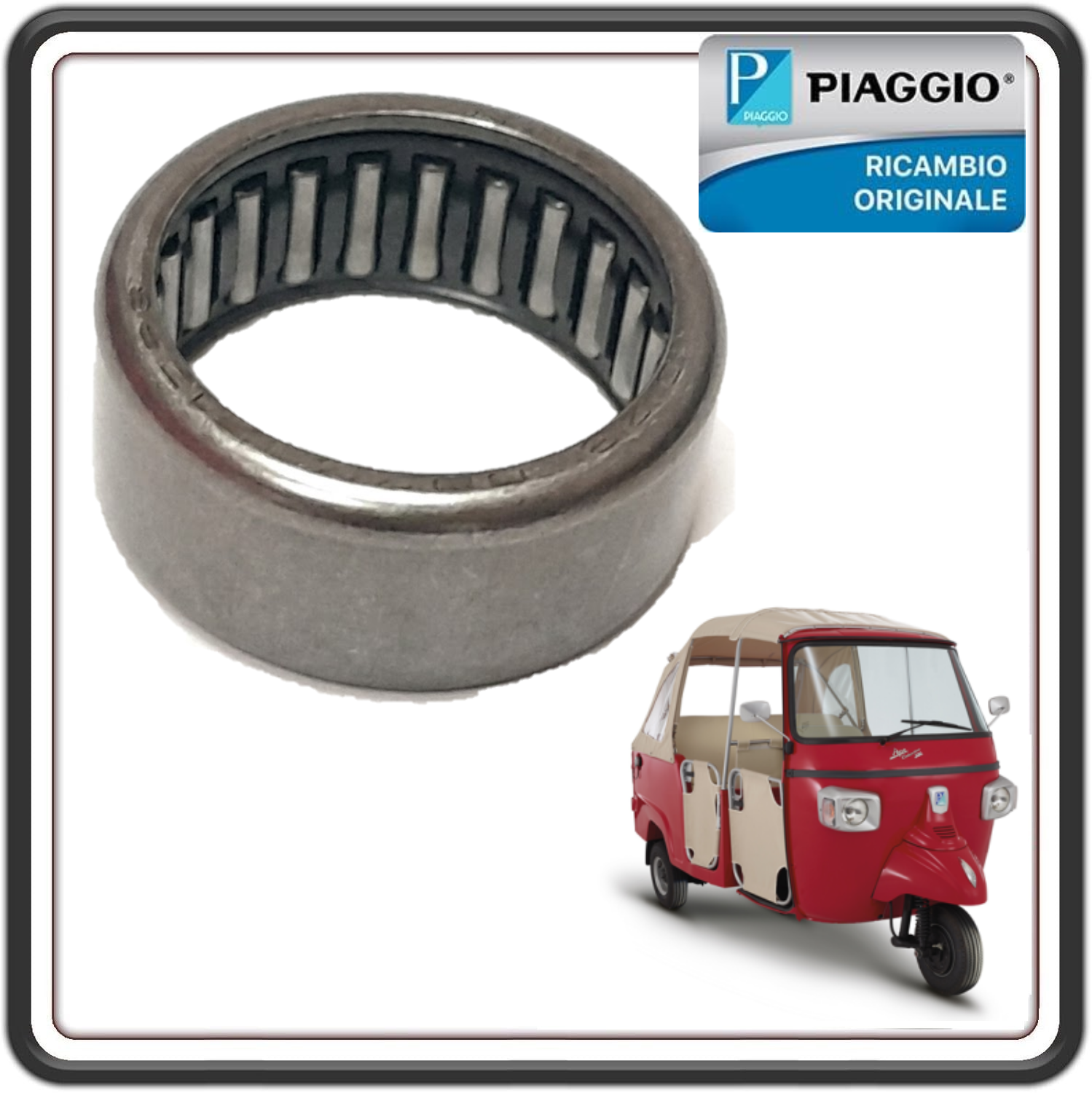 GABBIA A RULLI 22X28X12 PER PIAGGIO APE CALESSINO 200 BENZINA DAL 2013 AL 2023 - PIAGGIO APE CLASSIC DAL 2017 AL 2023 - APE CLASSIC VAN DAL 2019 AL 2023 ORIGINALE PIAGGIO 884222808