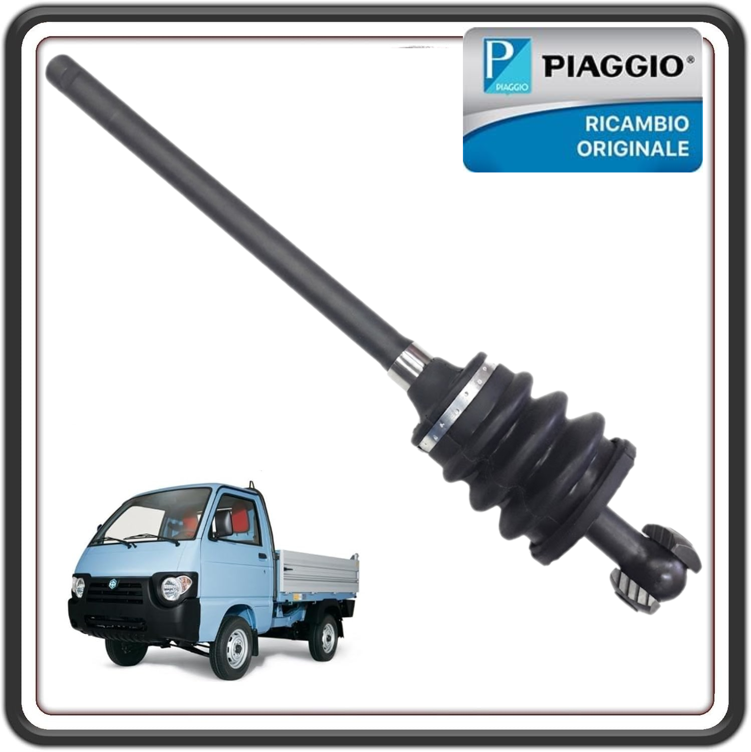 SEMIASSE COMPLETO DI CUFFIA INTERNA ED ESTERNA PARAOLIO E FASCETTE PER PIAGGIO QUARGO DIESEL DAL 2004 AL 2017 ORIGINALE PIAGGIO 850516