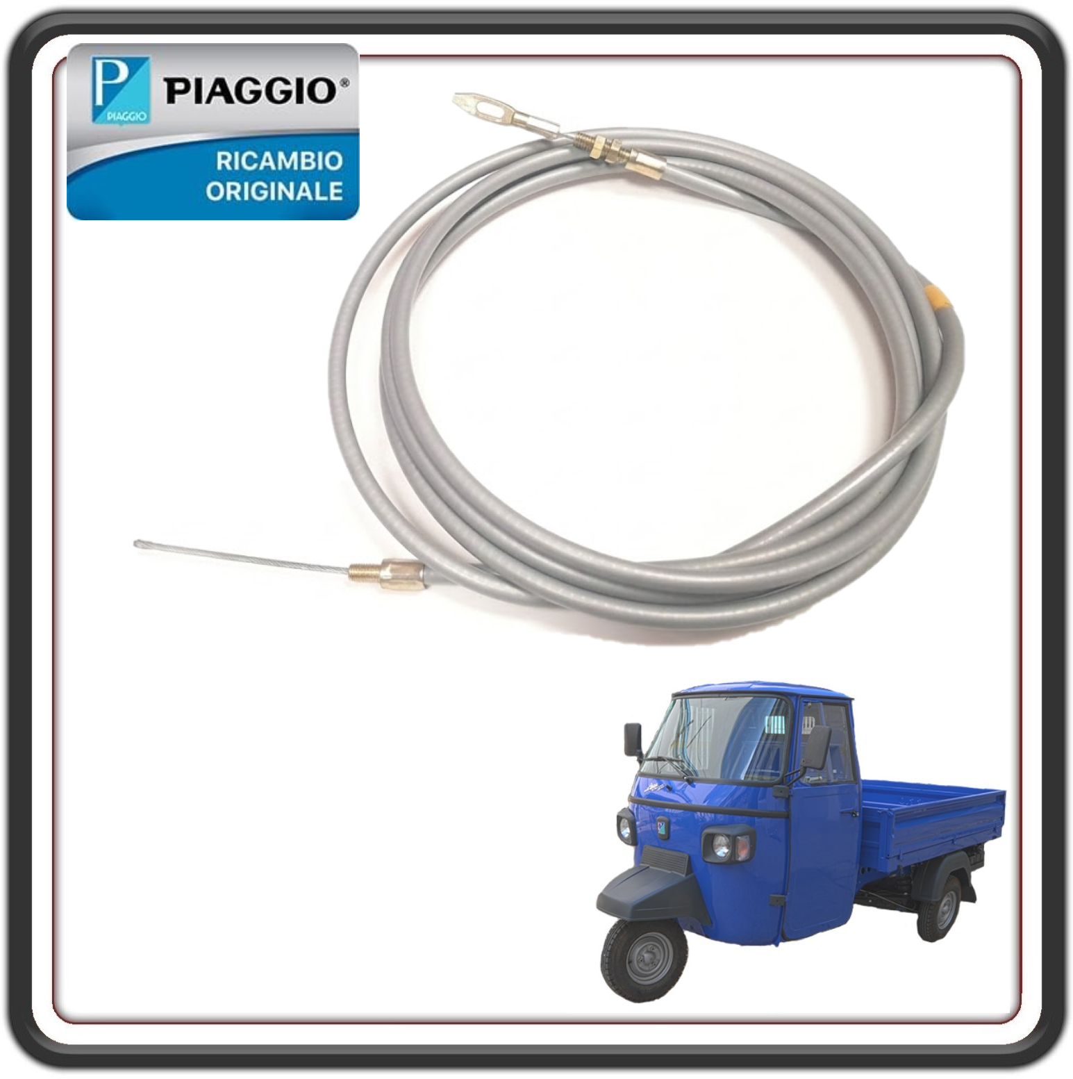 TRASMISSIONE FILO CAVO INNESTO RETROMARCIA COMPLETO DI GUAINA PER PIAGGIO APE CLASSIC DAL 2014 AL 2023 - PIAGGIO APE CLASSIC VAN DAL 2019 AL 2023 ORIGINALE PIAGGIO 660356