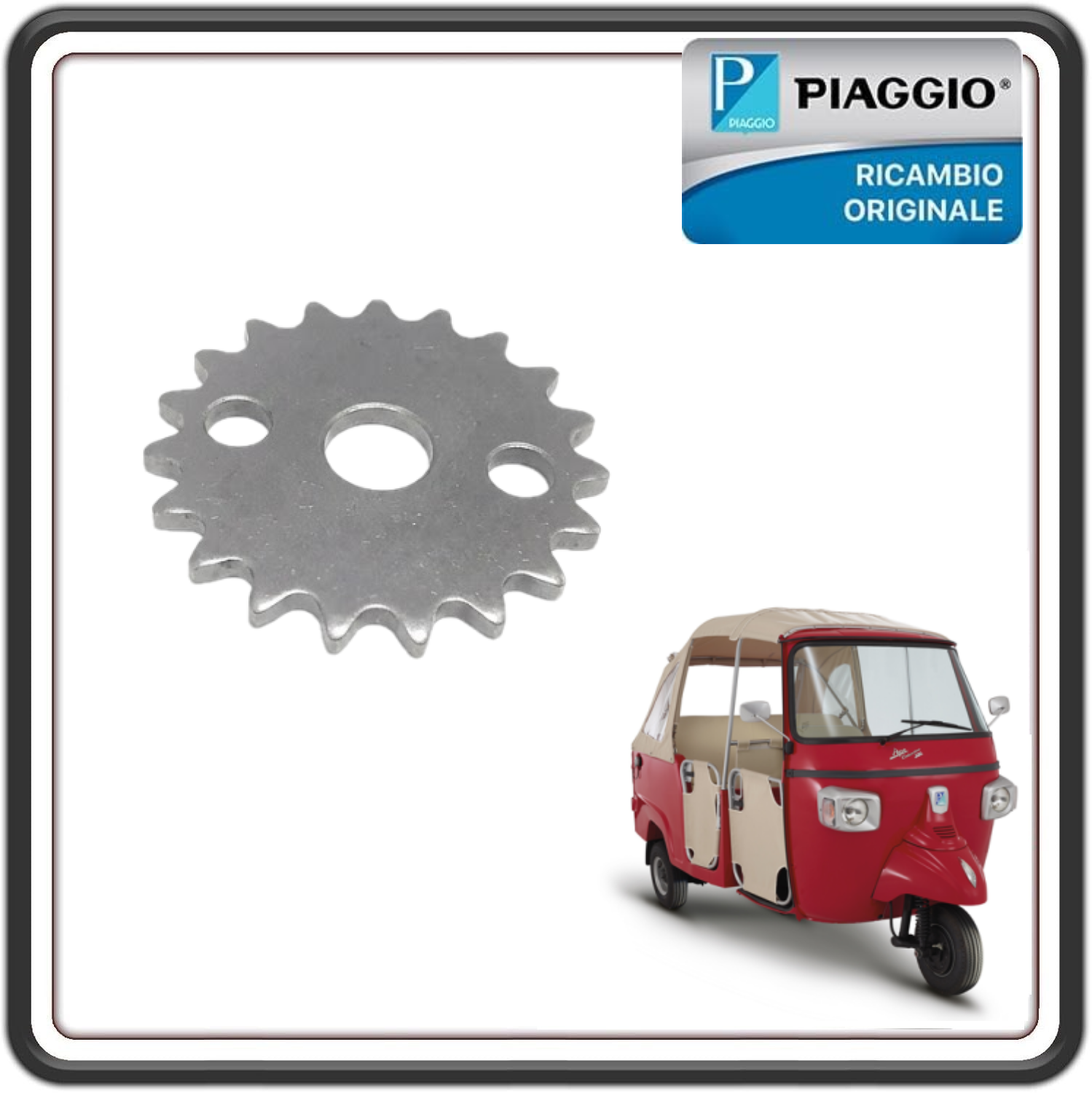 CORONA POMPA OLIO COMPLETA PER PIAGGIO APE CALESSINO 200 BENZINA DAL 2013 AL 2017 ORIGINALE PIAGGIO B017042