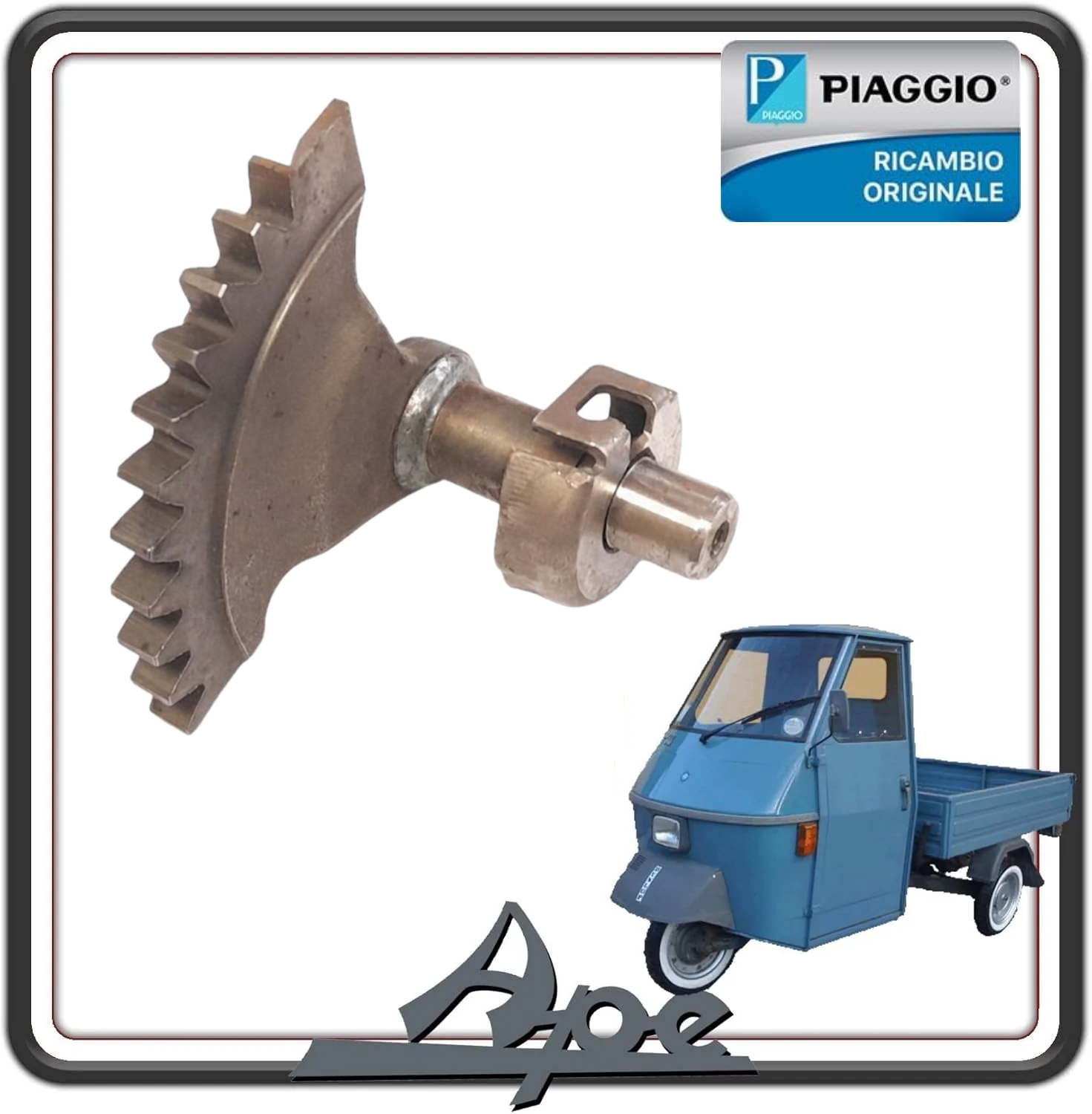 SETTORE VENTAGLIO AVVIAMENTO PER PIAGGIO APE 50 1° SERIE MONOFARO - VESPA 50 - 125 DAL 1967 AL 1982 ORIGINALE PIAGGIO 079734