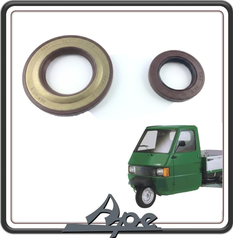 KIT PARAOLI MOTORE LATO VOLANO E LATO FRIZIONE IN VITON COMPATIBILE PER PIAGGIO APE TM 703 BENZINA - PIAGGIO APE 602 BENZINA - PIAGGIO APE CAR P2 - P3