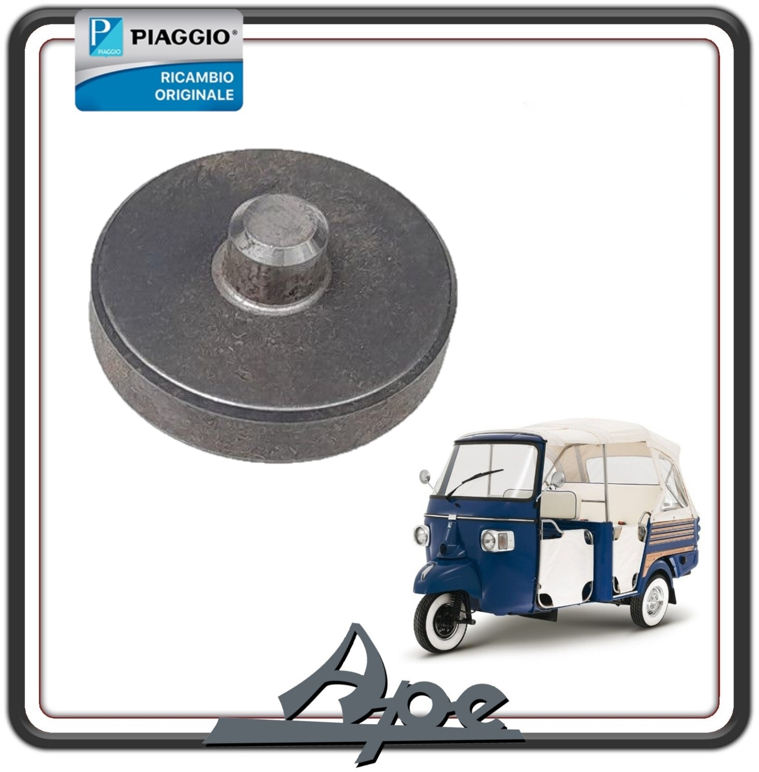 PIATTELLO PER PUNTERIA PER PIAGGIO APE CALESSINO DIESEL MOTORE LOMBARDINI DAL 2007 AL 2012 - PIAGGIO APE TM 703 DIESEL DAL 1987 AL 2012 - PIAGGIO APE CAR-MAX DIESEL 1986-1996 - APE POKER DIESEL 1993-1997 ORIGINALE PIAGGIO L6410121