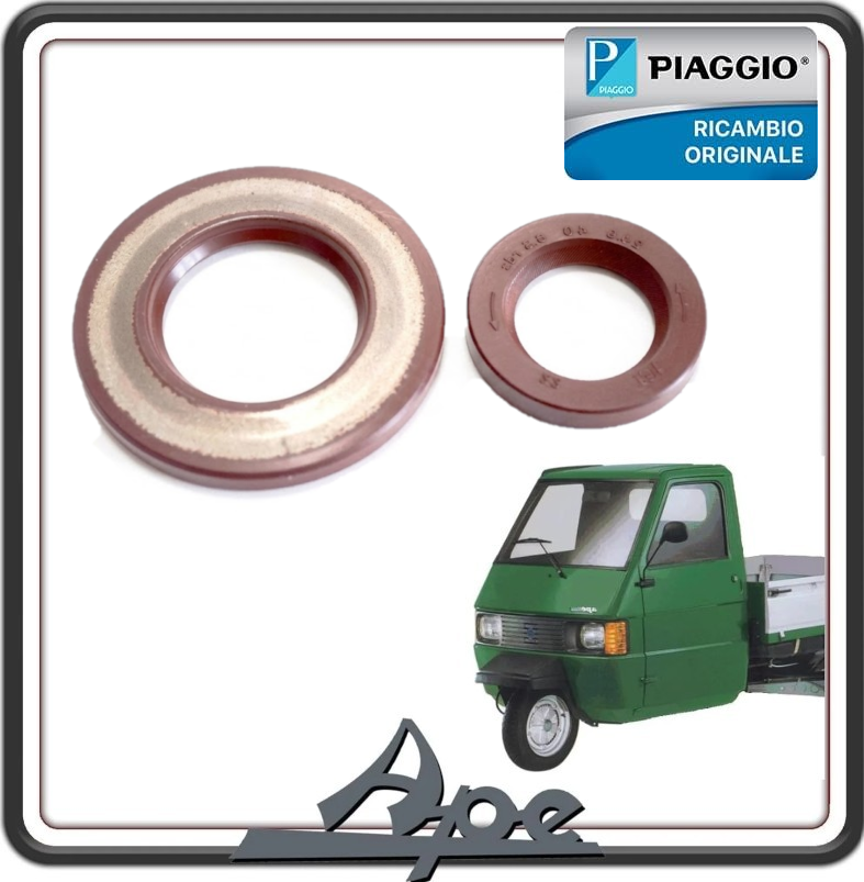 KIT PARAOLI MOTORE LATO VOLANO E LATO FRIZIONE PER PIAGGIO APE TM 703 BENZINA - PIAGGIO APE 602 BENZINA - PIAGGIO APE CAR P2 - P3 ORIGINALE PIAGGIO 1548236