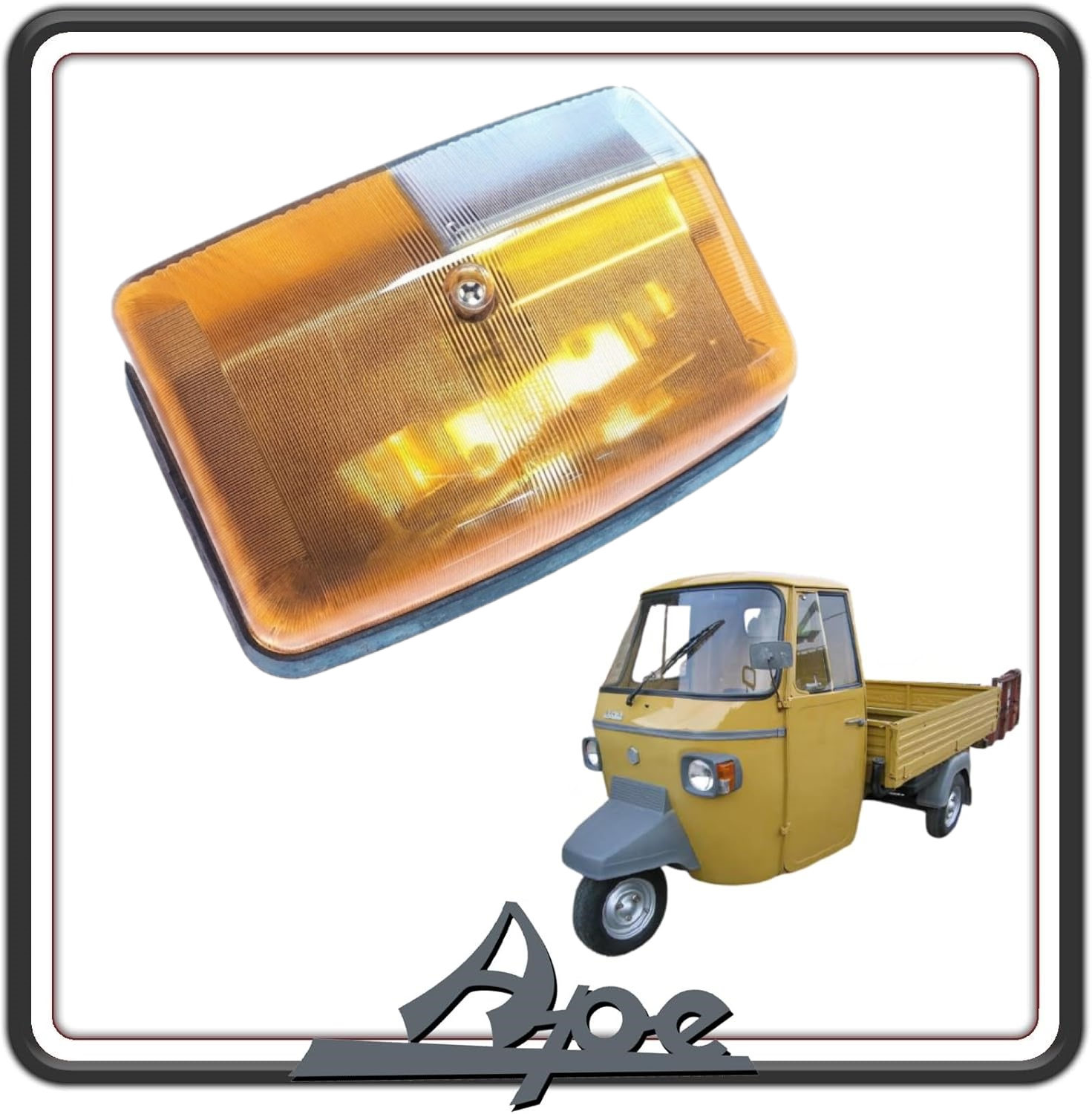 FANALE FANALINO FRECCIA INDICATORE DI DIREZIONE SINISTRO SX COMPATIBILE PER PIAGGIO APE MP 601 - PIAGGIO APE 501 DAL 1978 AL 1983