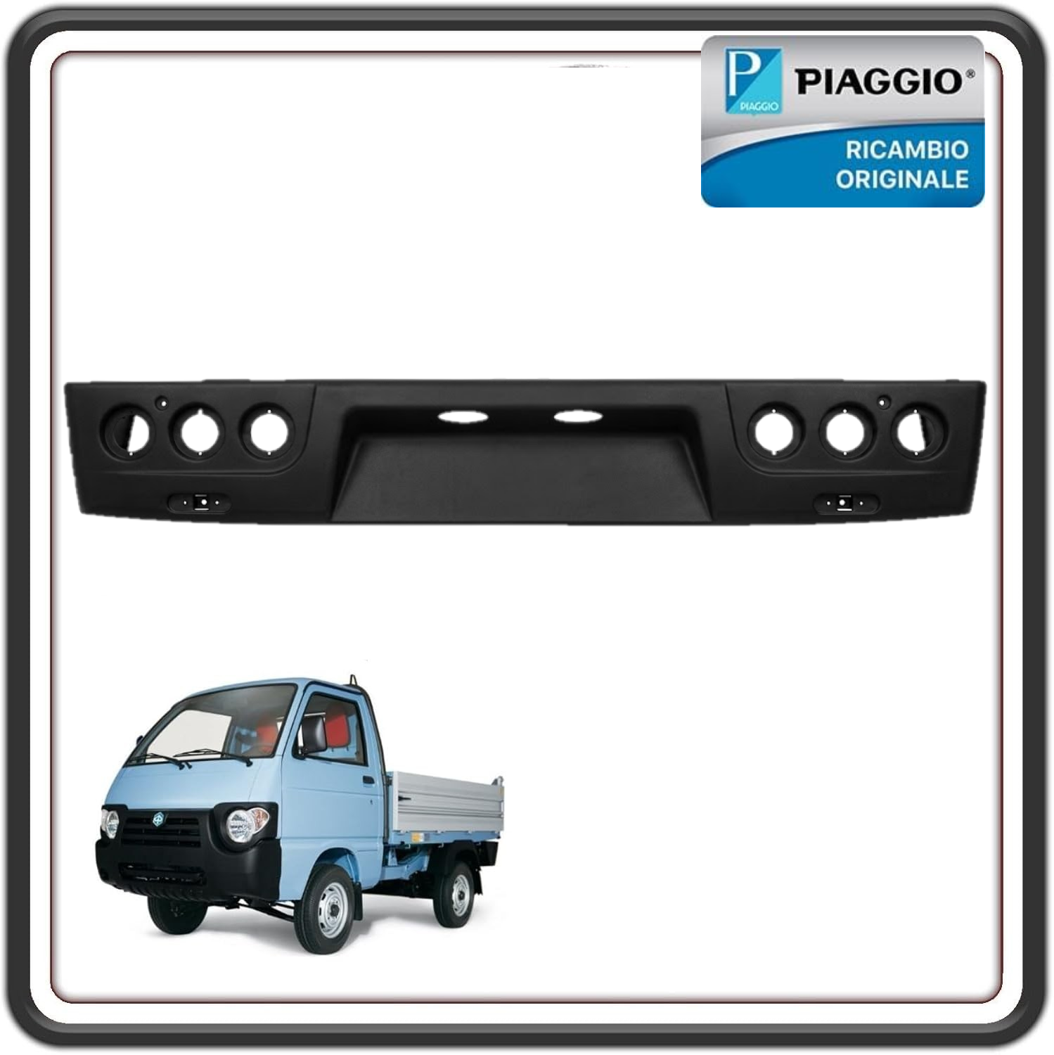 PARAURTI PARAFANGO POSTERIORE PER PIAGGIO QUARGO DIESEL TUTTI I MODELLI FINO AL 2017 - PIAGGIO PORTER D120 DIESEL DAL 2010 AL 2015 - PIAGGIO PORTER MULTITECH DAL 2010 AL 2020 ORIGINALE PIAGGIO 614833
