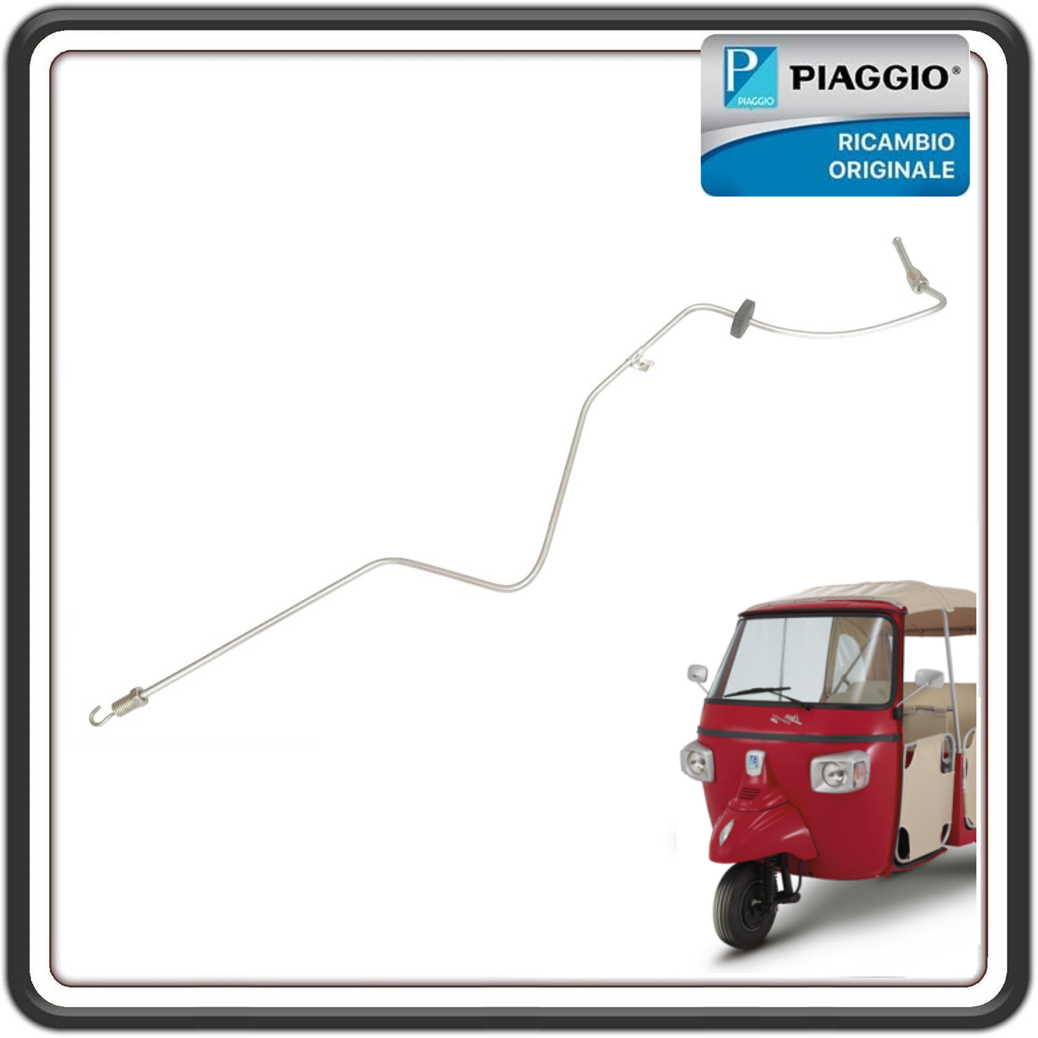 TUBO TUBAZIONE FRENO POSTERIORE SINISTRO SX PER PIAGGIO APE CALESSINO 200 BENZINA DAL 2013 AL 2017 ORIGINALE PIAGGIO B041161