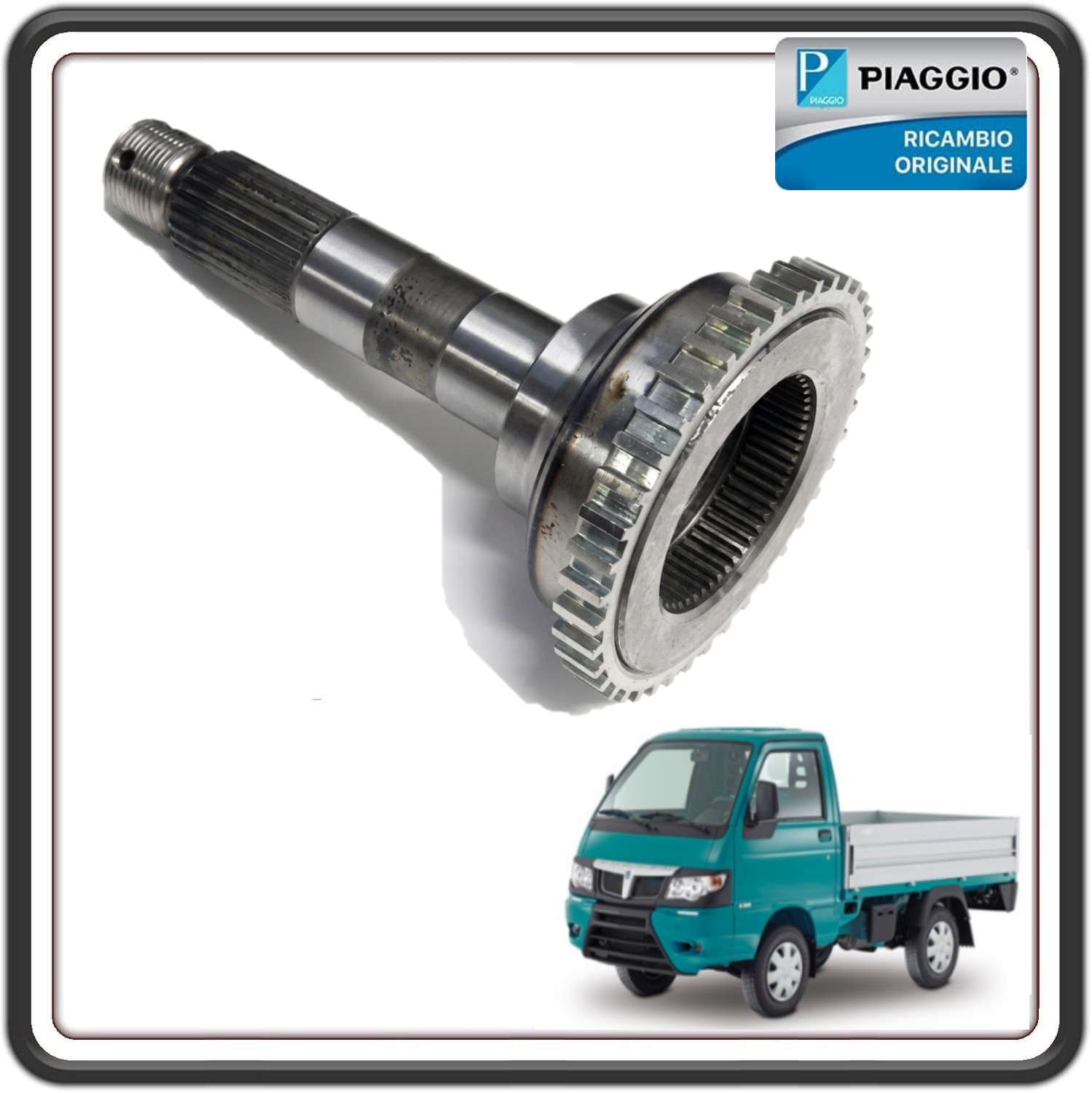 ASSE FUSELLO RUOTA ANTERIORE PER PIAGGIO PORTER MULTITECH EURO 4-5 DAL 2010 AL 2015 ORIGINALE PIAGGIO 56593R6