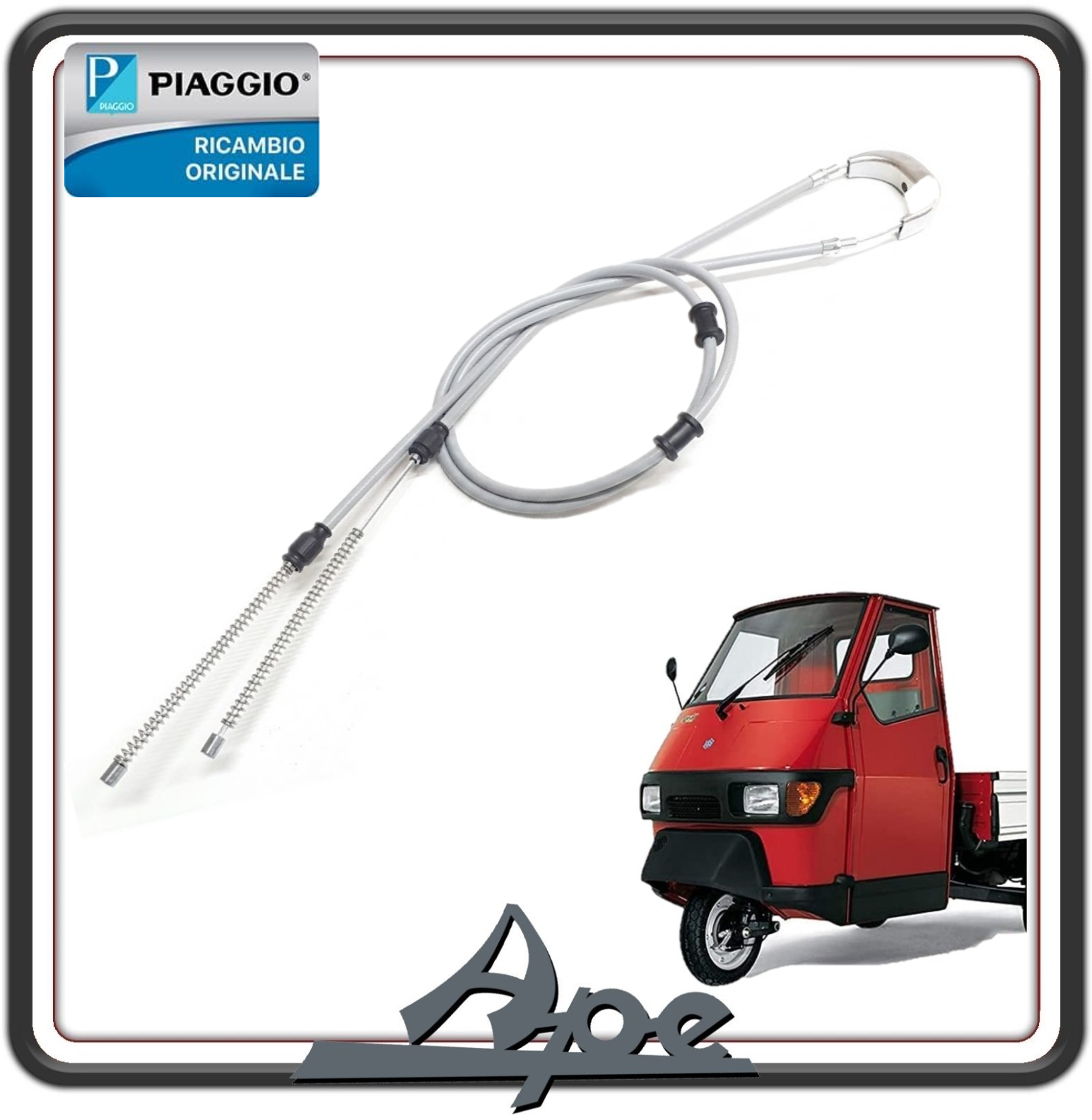 TRASMISSIONE FILO CAVO FRENO A MANO FRENO DI STAZIONAMENTO PER PIAGGIO APE 50 DAL 2018 AL 2021 ORIGINALE PIAGGIO 1E003115
