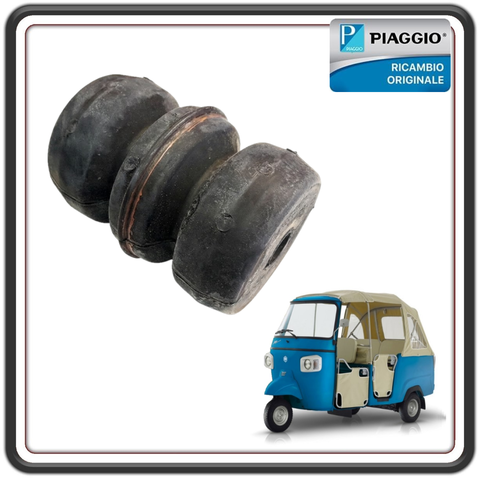 TAMPONE AMMORTIZZATORE POSTERIORE PER PIAGGIO APE CALESSINO BENZINA DAL 2017 AL 2023 ORIGINALE PIAGGIO B076290
