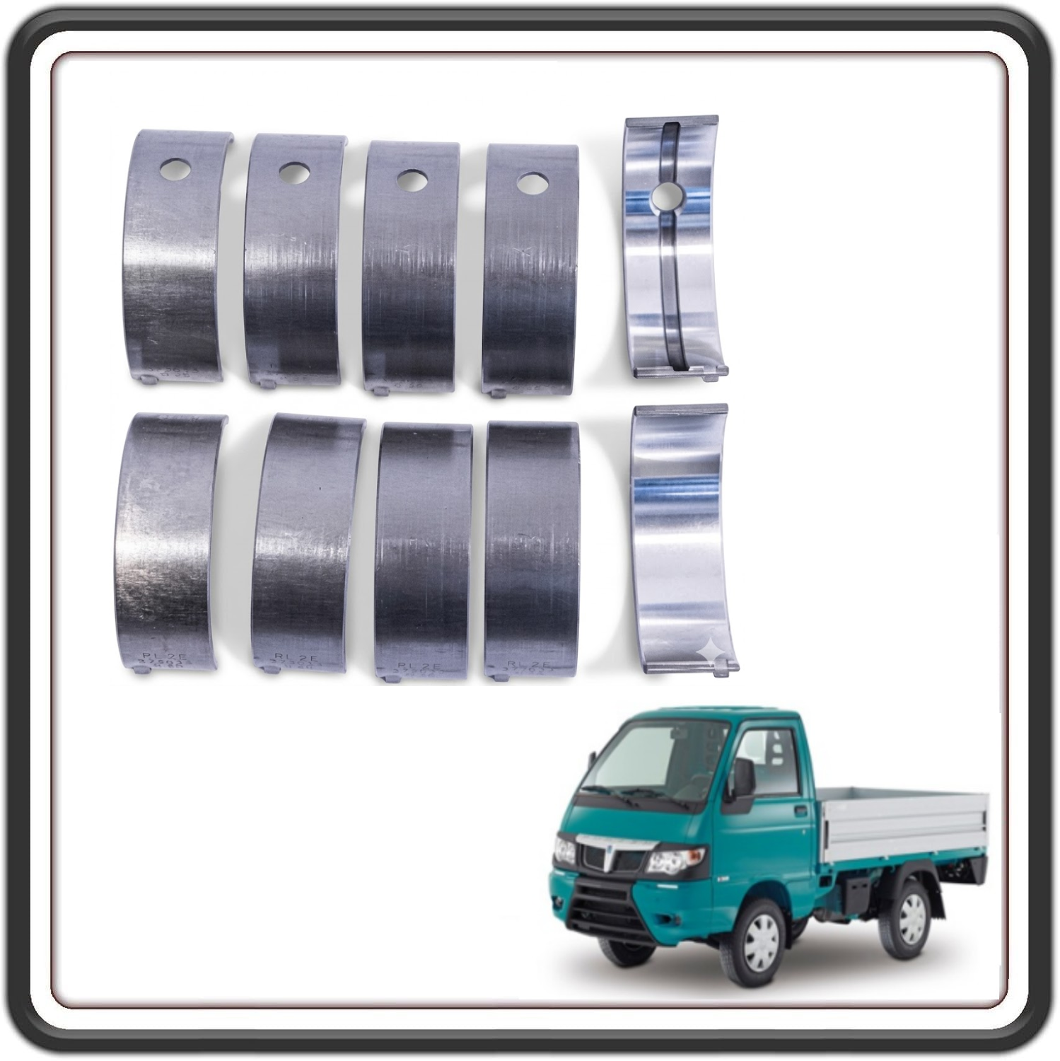 KIT SERIE BRONZINE BANCO CON MAGGIORAZIONE 0,25 COMPATIBILE PER PIAGGIO PORTER MULTITECH DAL 2010 AL 2015 - PIAGGIO PORTER MAXXI MULTITECH DAL 2010 AL 2015