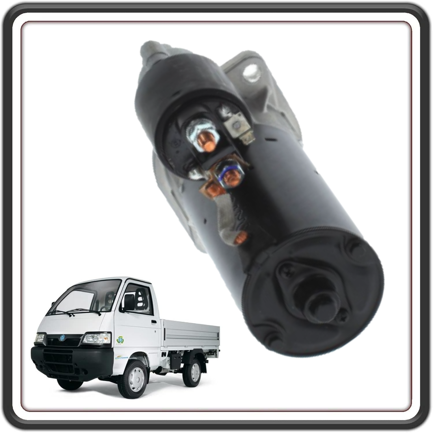 MOTORINO AVVIAMENTO COMPLETO COMPATIBILE CON PIAGGIO PORTER 1200 - 1400 DIESEL MOTORE LOMBARDINI FINO AL 2005 - PIAGGIO QUARGO DIESEL MOTORE LOMBARDINI FINO AL 2017