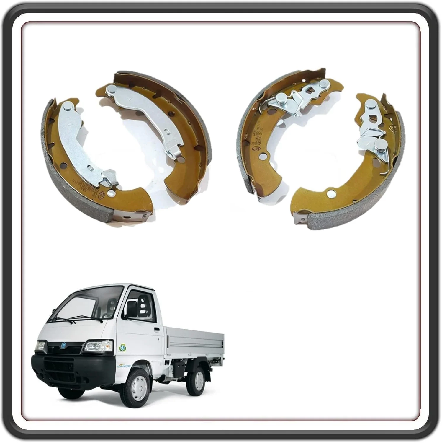 KIT GANASCE FRENO FRENI POSTERIORE ASSALE POSTERIORE COMPATIBILI CON PIAGGIO PORTER 1300 16V FINO AL 2009 MOTORE DAIHATSU - PIAGGIO PORTER 1200-1400 DIESEL FINO AL 2009