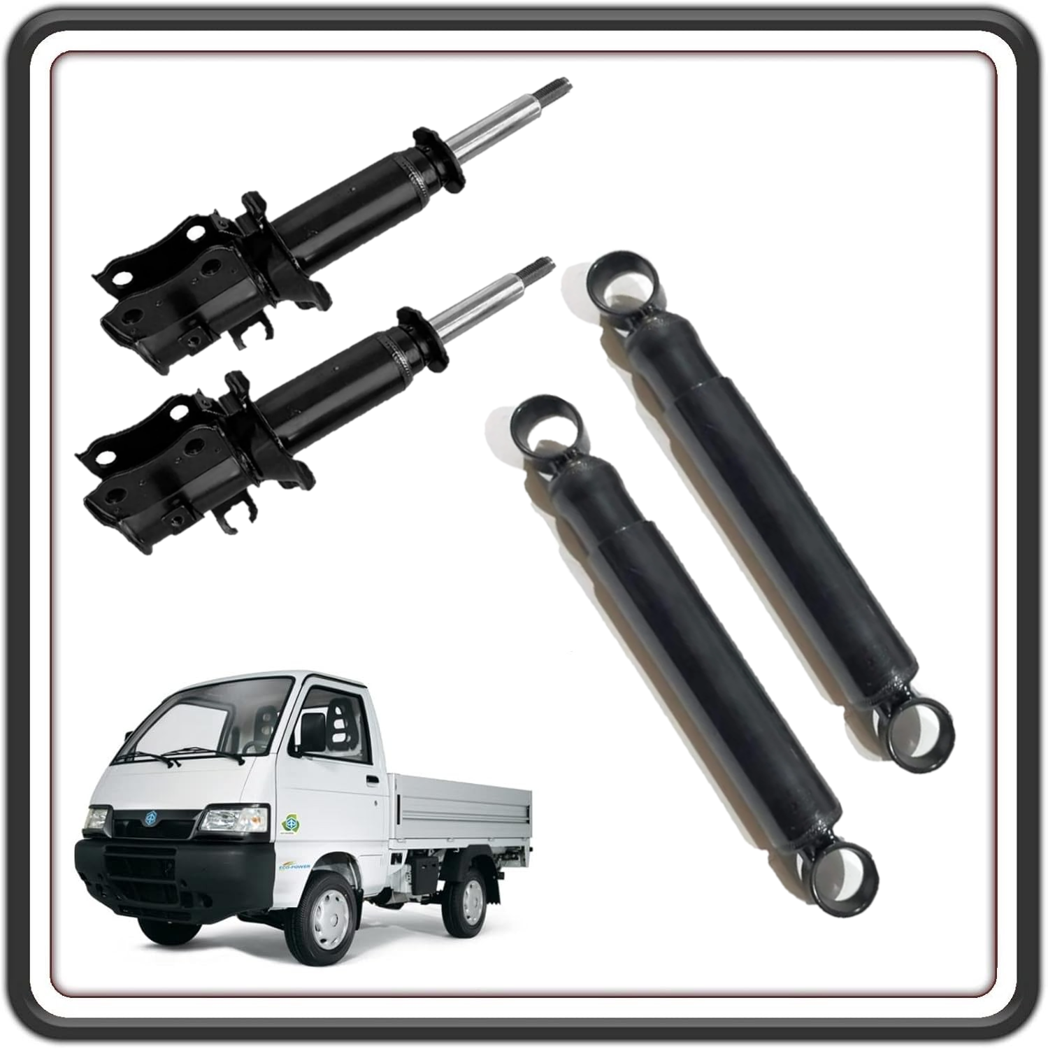 KIT 4 AMMORTIZZATORE AMMORTIZZATORI ANTERIORI E POSTERIORI COMPATIBILI PER PIAGGIO PORTER 1300 16V MOTORE DAIHATSU FINO AL 2009 - PIAGGIO PORTER 1200-1400 DIESEL FINO AL 2005