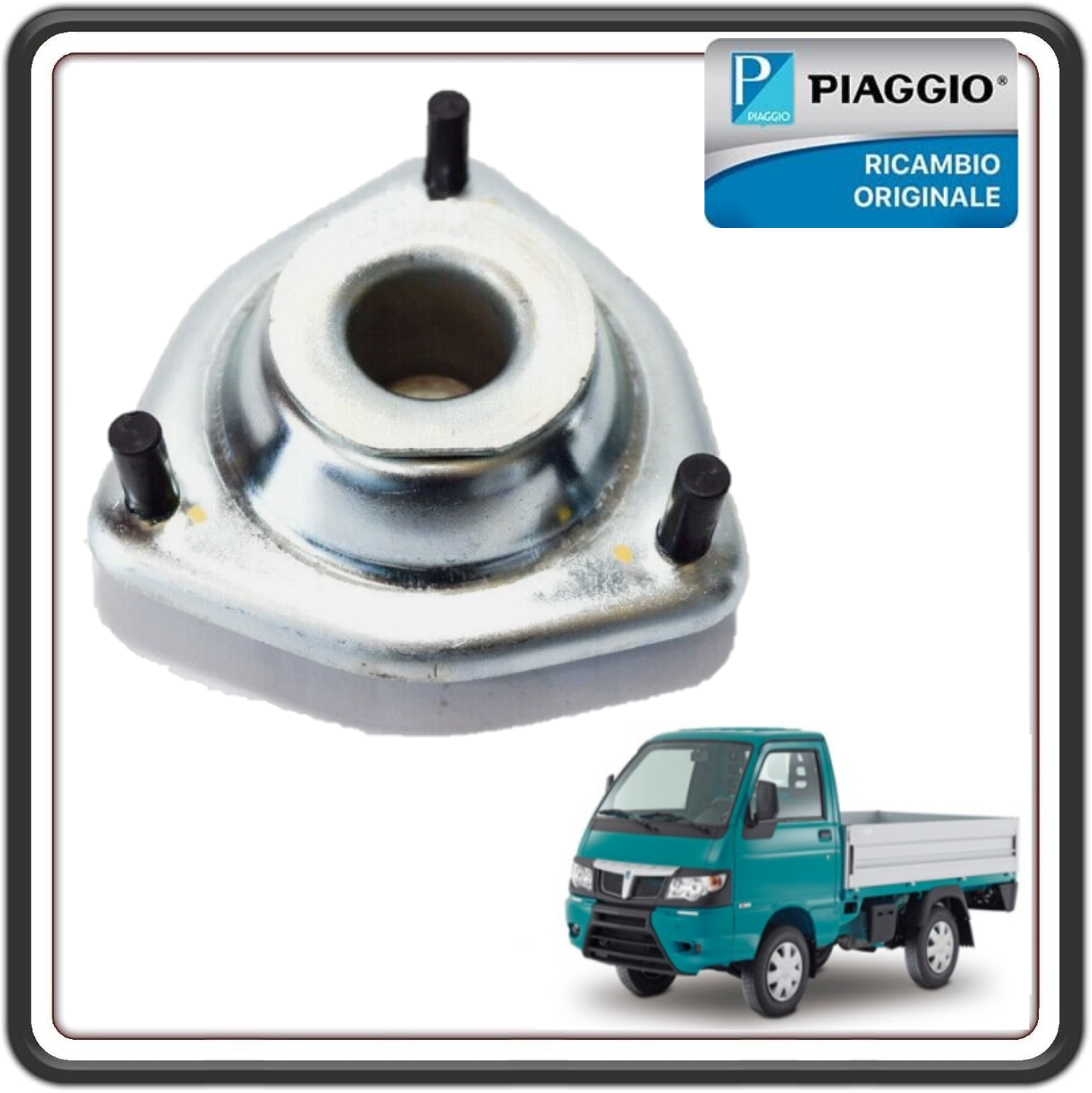SUPPORTO ELASTICO AMMORTIZZATORE ANTERIORE PER PIAGGIO PORTER TUTTI I MODELLI - PIAGGIO QUARGO ORIGINALE PIAGGIO B004342