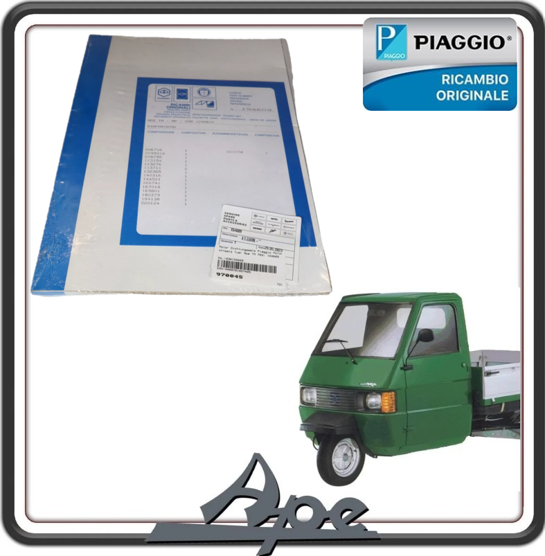 KIT SERIE GUARNIZIONI MOTORE COMPLETO PER PIAGGIO APE TM 703 - APE 602 ORIGINALE PIAGGIO 154609