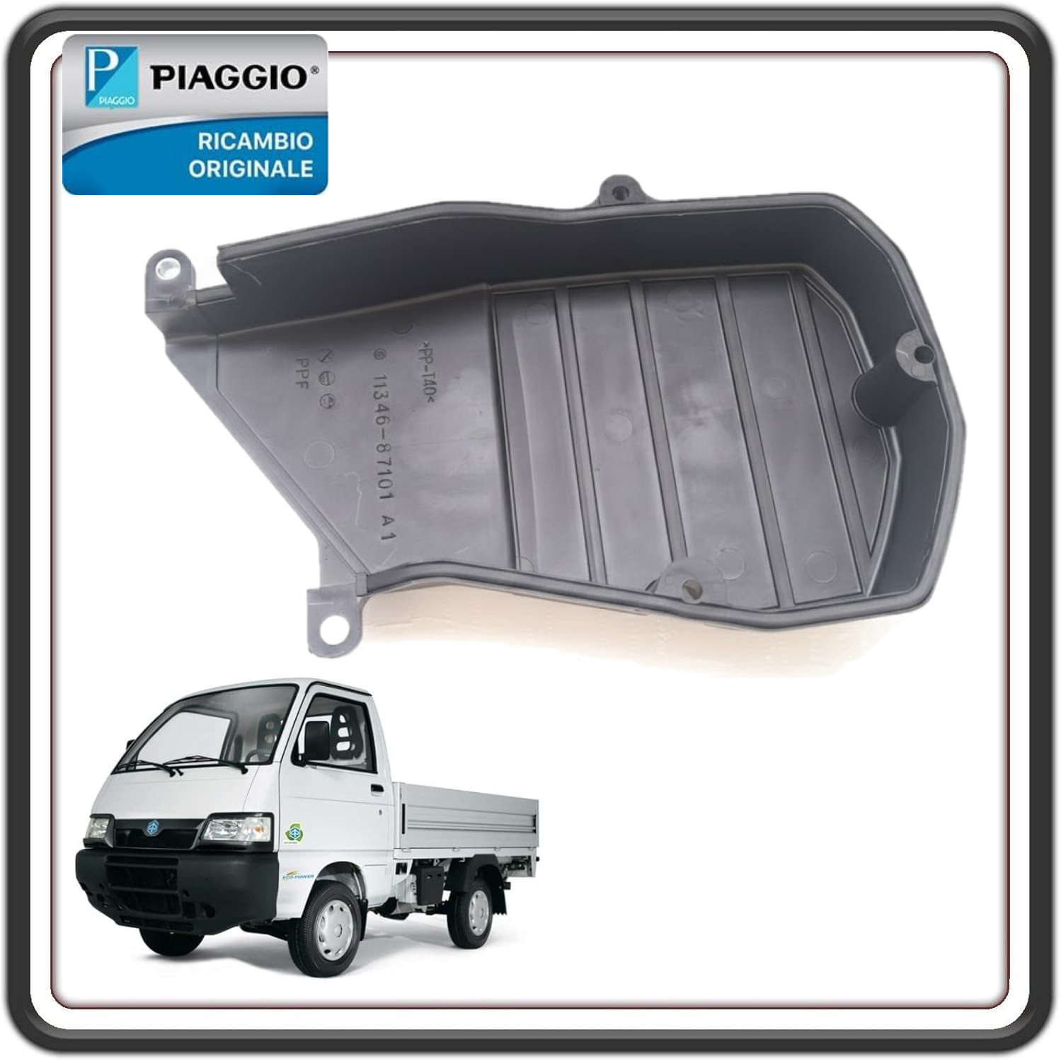 COPERCHIO CINGHIA DISTRIBUZIONE SUPERIORE PER PIAGGIO PORTER 1300 16V MOTORE DAIHATSU ORIGINALE PIAGGIO 1130387101