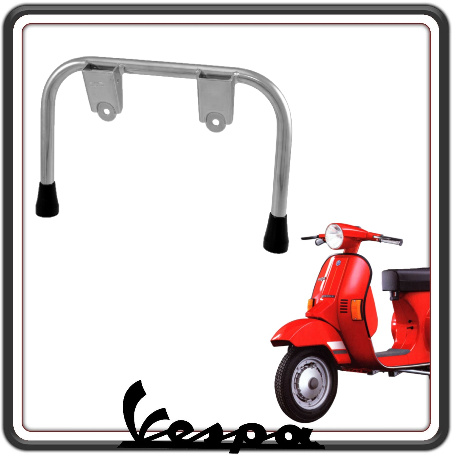CAVALLETTO CENTRALE ZINCATO COMPLETO COMPATIBILE PER PIAGGIO VESPA PK 50-125 CC