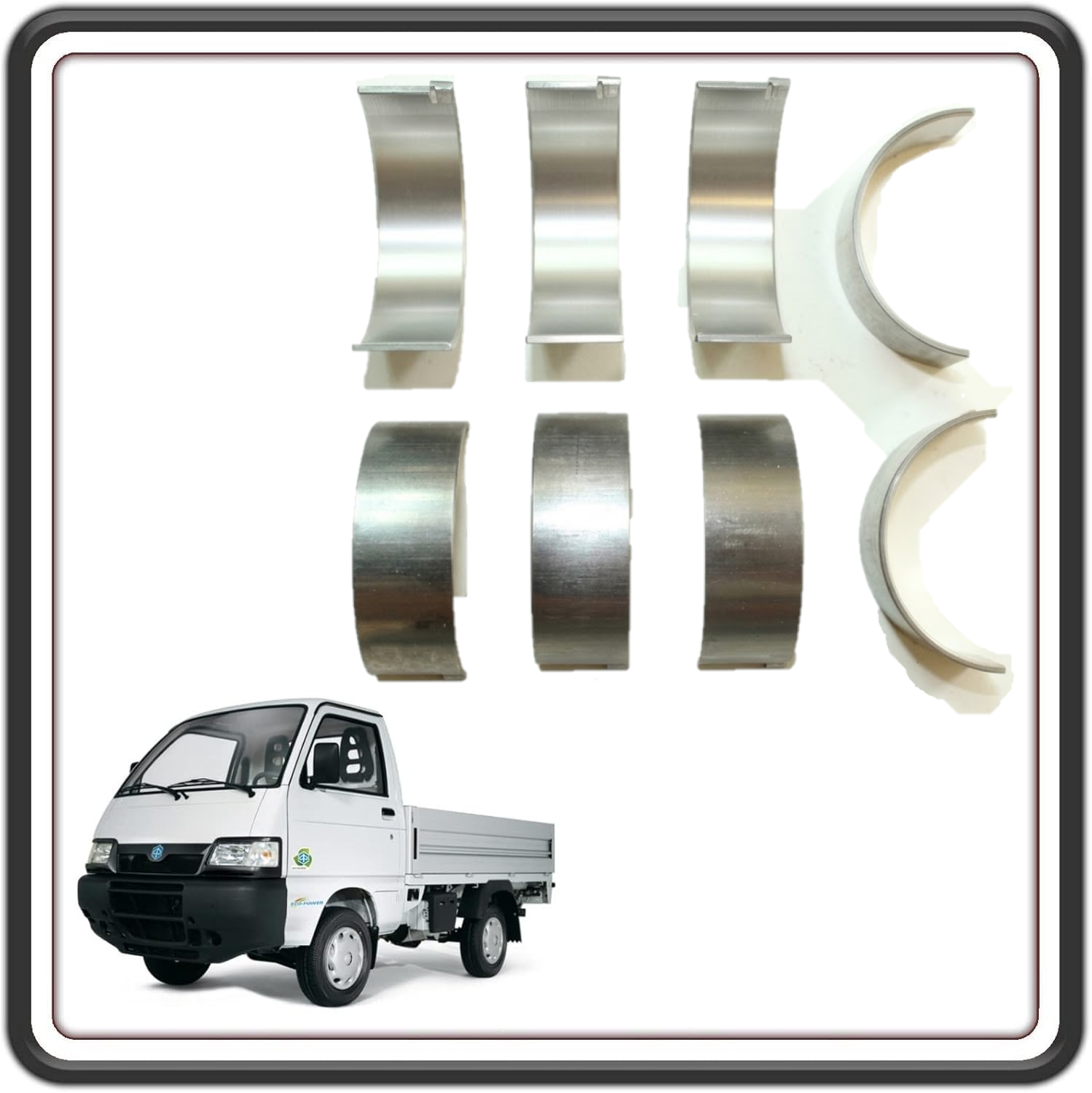 KIT SERIE BRONZINE BIELLA CON MAGGIORAZIONE 0,25 MM COMPATIBILE PER PIAGGIO PORTER 1300 16V MOTORE DAIHATSU FINO AL 2009
