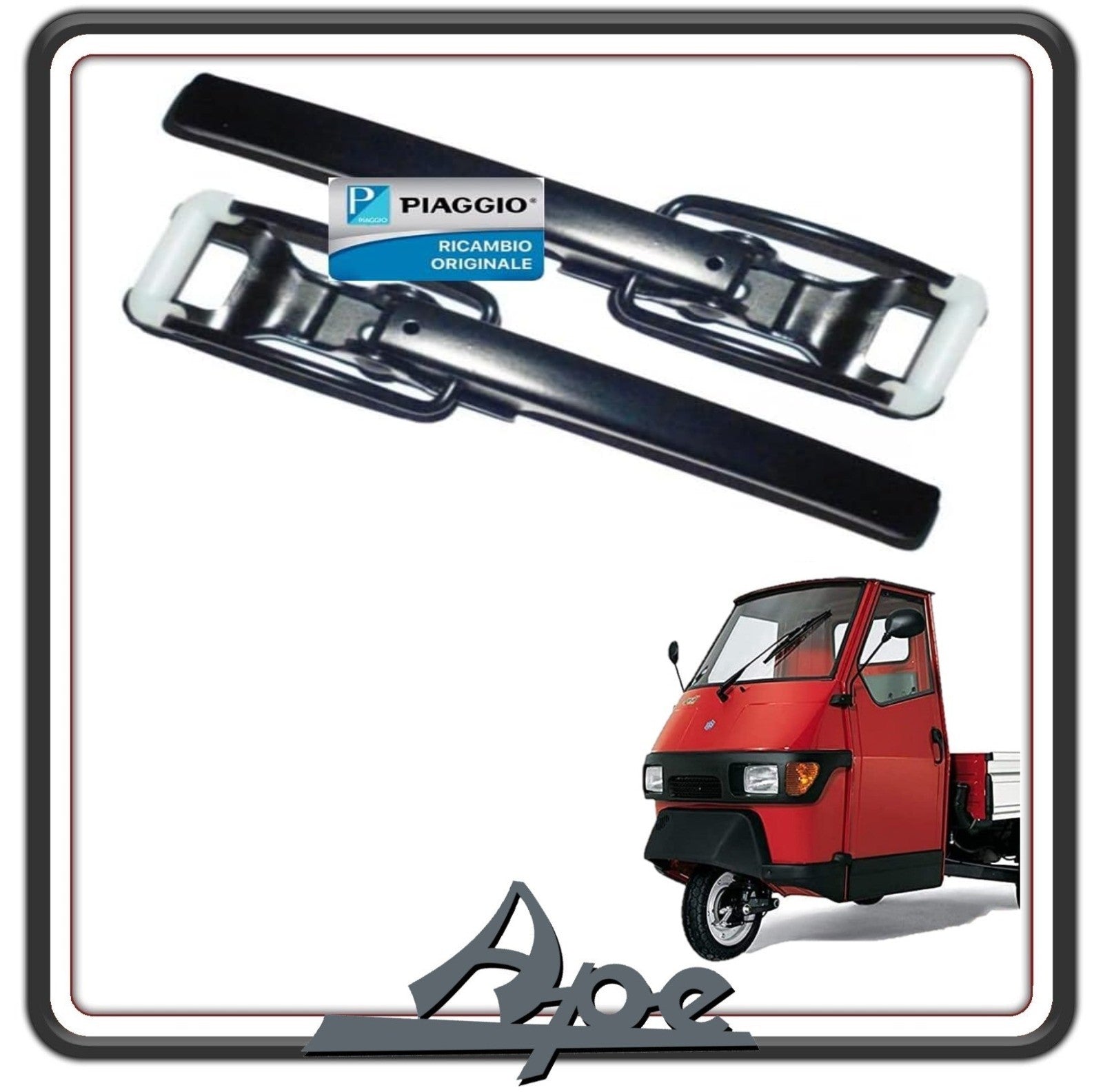 KIT 2 LEVA GANCIO CHIUSURA SPONDA LATO DESTRO O SINISTRO PER PIAGGIO PORTER TUTTI I MODELLI - PIAGGIO QUARGO DIESEL - APE 703 TUTTI I MODELLI - APE 50 ORIGINALE PIAGGIO 264785