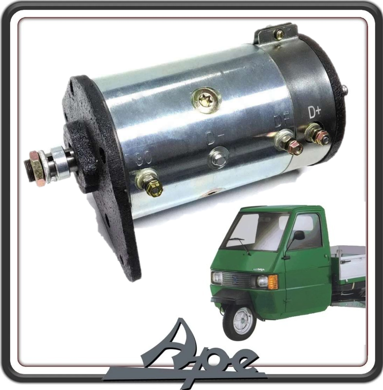 DINAMO MOTORE DINAMOMOTORE COMPLETO INDOTTO ALTERNATORE COMPATIBILE ADATTABILE PER PIAGGIO APE TM 703 TUTTI I MODELLI - APE 602 - APE 601 - APE 501 - APE CAR P2 P3.