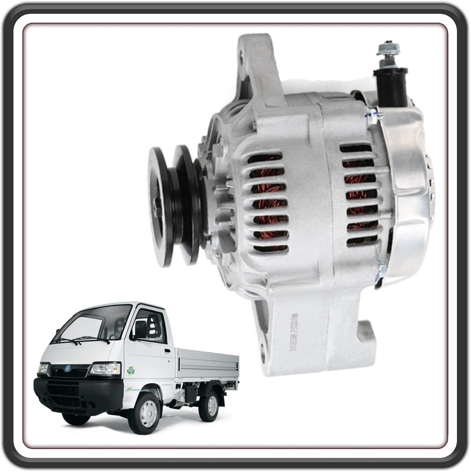 ALTERNATORE CON REGOLATORE INTEGRATO COMPATIBILE CON PIAGGIO PORTER 1300 16V MOTORE DAIHATSU