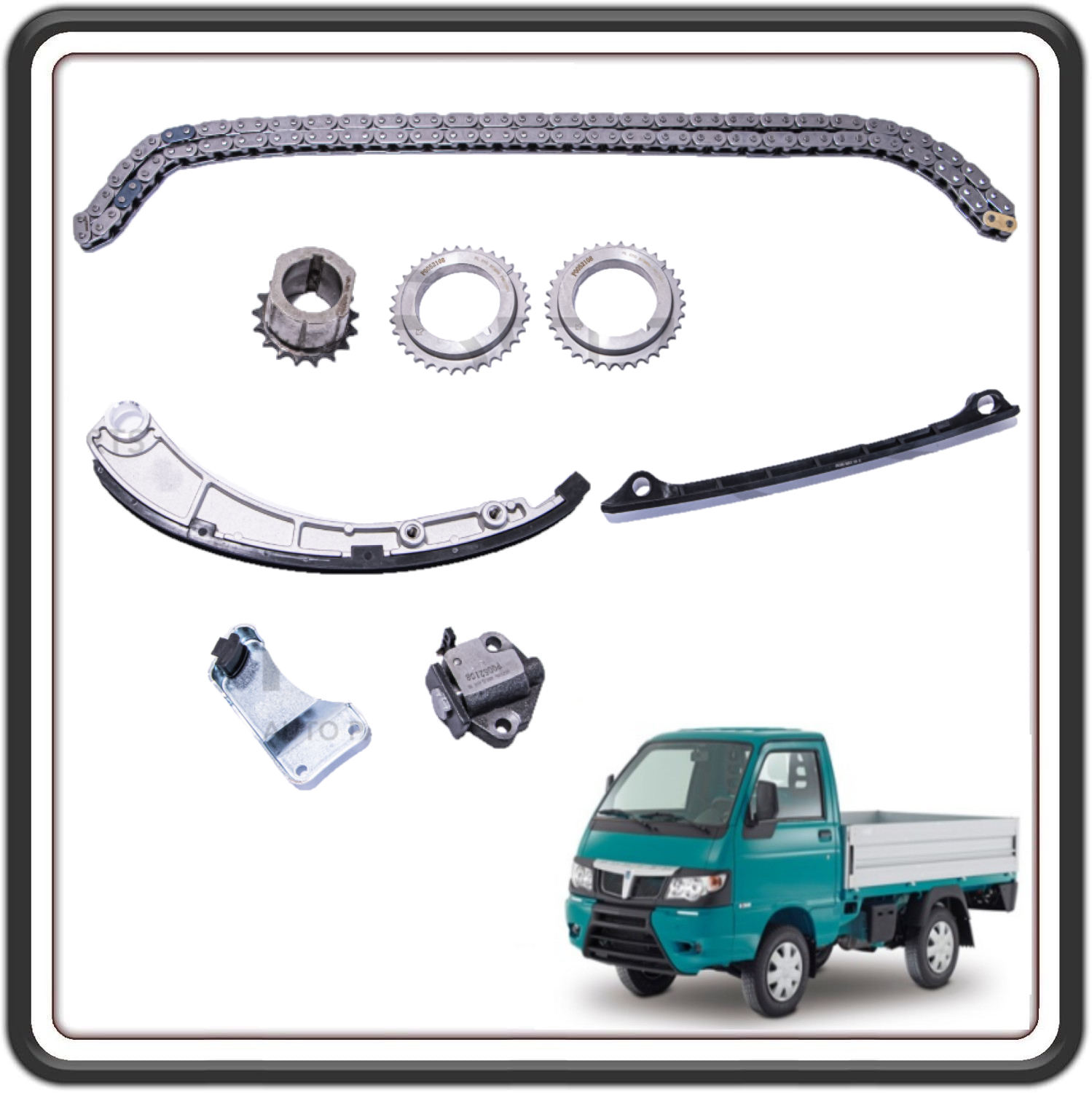 KIT CATENA DISTRIBUZIONE COMPLETO DI INGRANAGGI COMPATIBILE CON PIAGGIO PORTER 1300 16V MULTITECH EURO 5 MOTORE SUZUKI