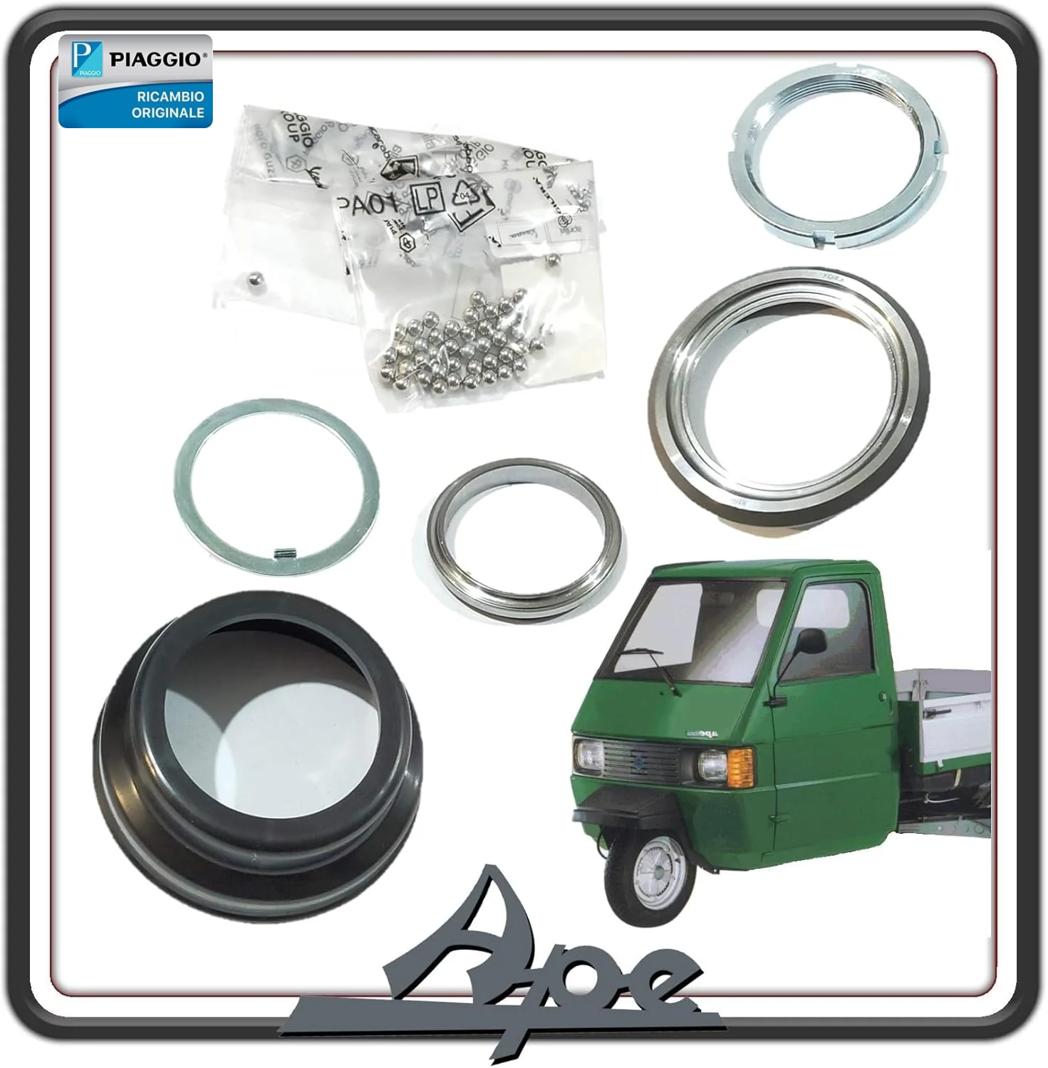 RALLE CALOTTE CALOTTA STERZO FORCELLA SUPERIORE PER PIAGGIO APE 703-602 ORIGINALE PIAGGIO 493618