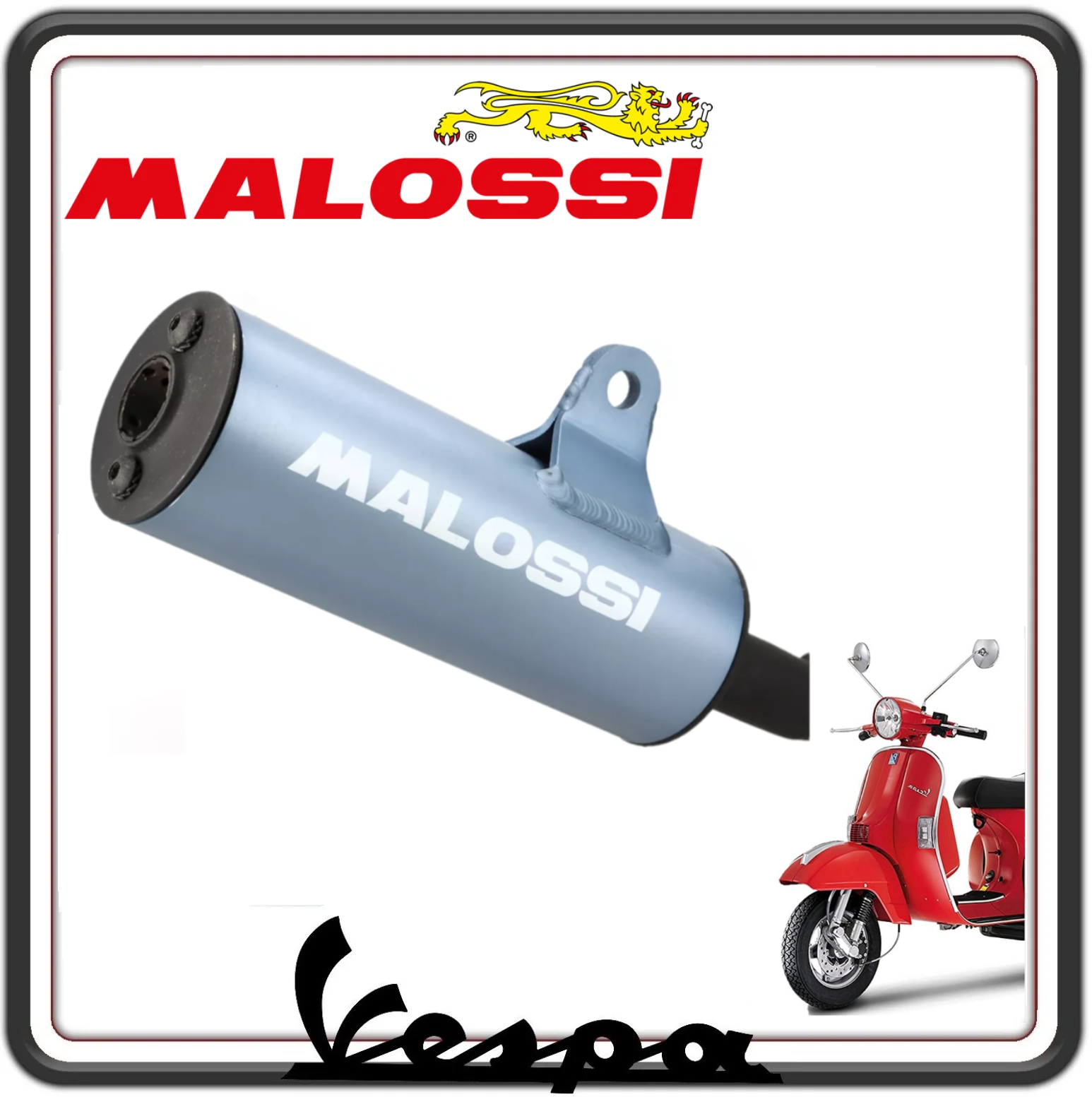 MARMITTA POWER EXHAUST BLACK SOUND PER PIAGGIO VESPA PX 125-150 - PIAGGIO VESPA COSA 125-150 - LML STAR 125-150 2 T 3217138