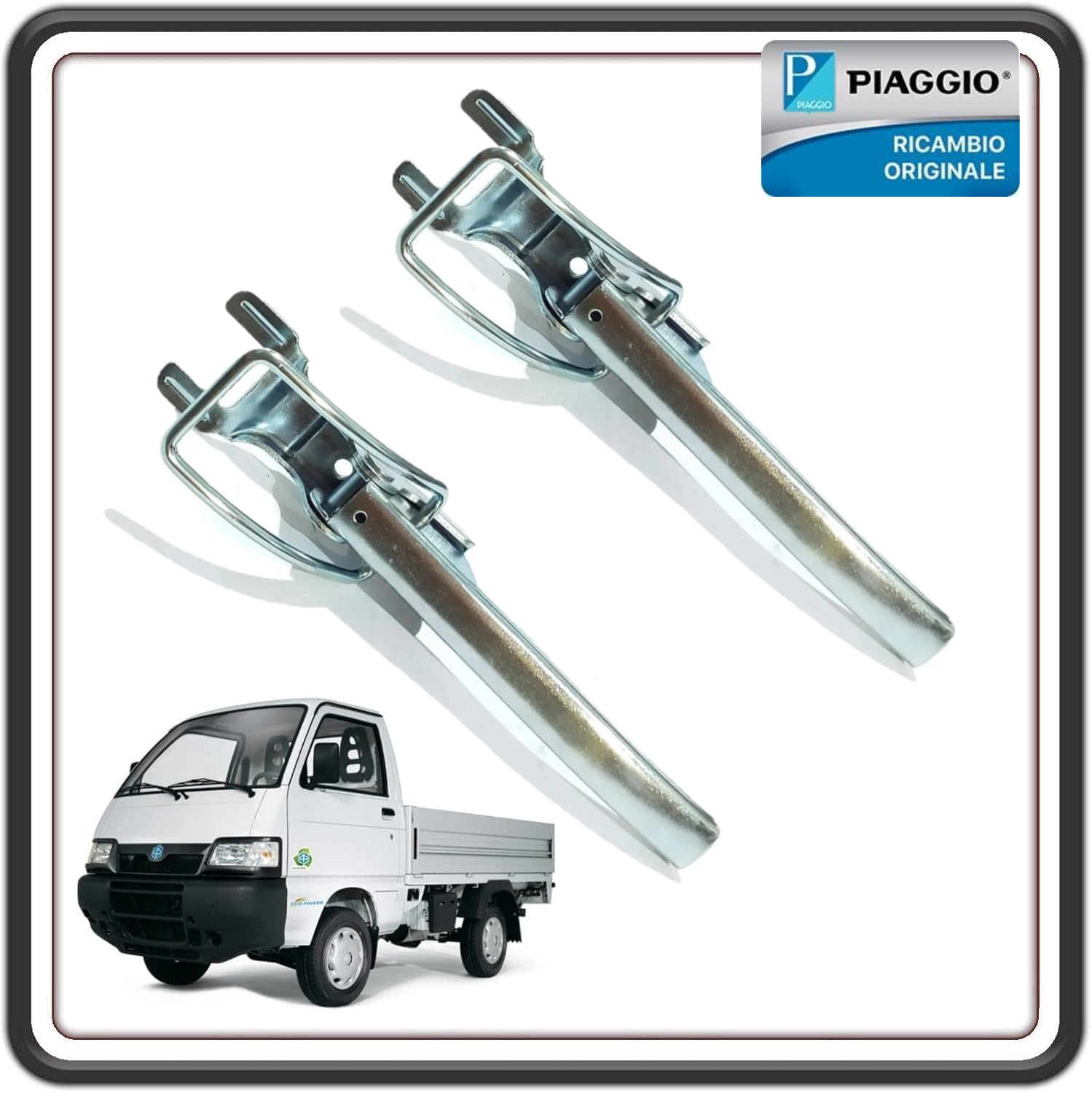 KIT 2 GANCIO GANCI MANIGLIA CHIUSURA SPONDA PER PIAGGIO APE 703 - PIAGGIO PORTER 1000-1300 FINO AL 2008 - PORTER 1200 1400 DIESEL ORIGINALE PIAGGIO 6620187Z01000