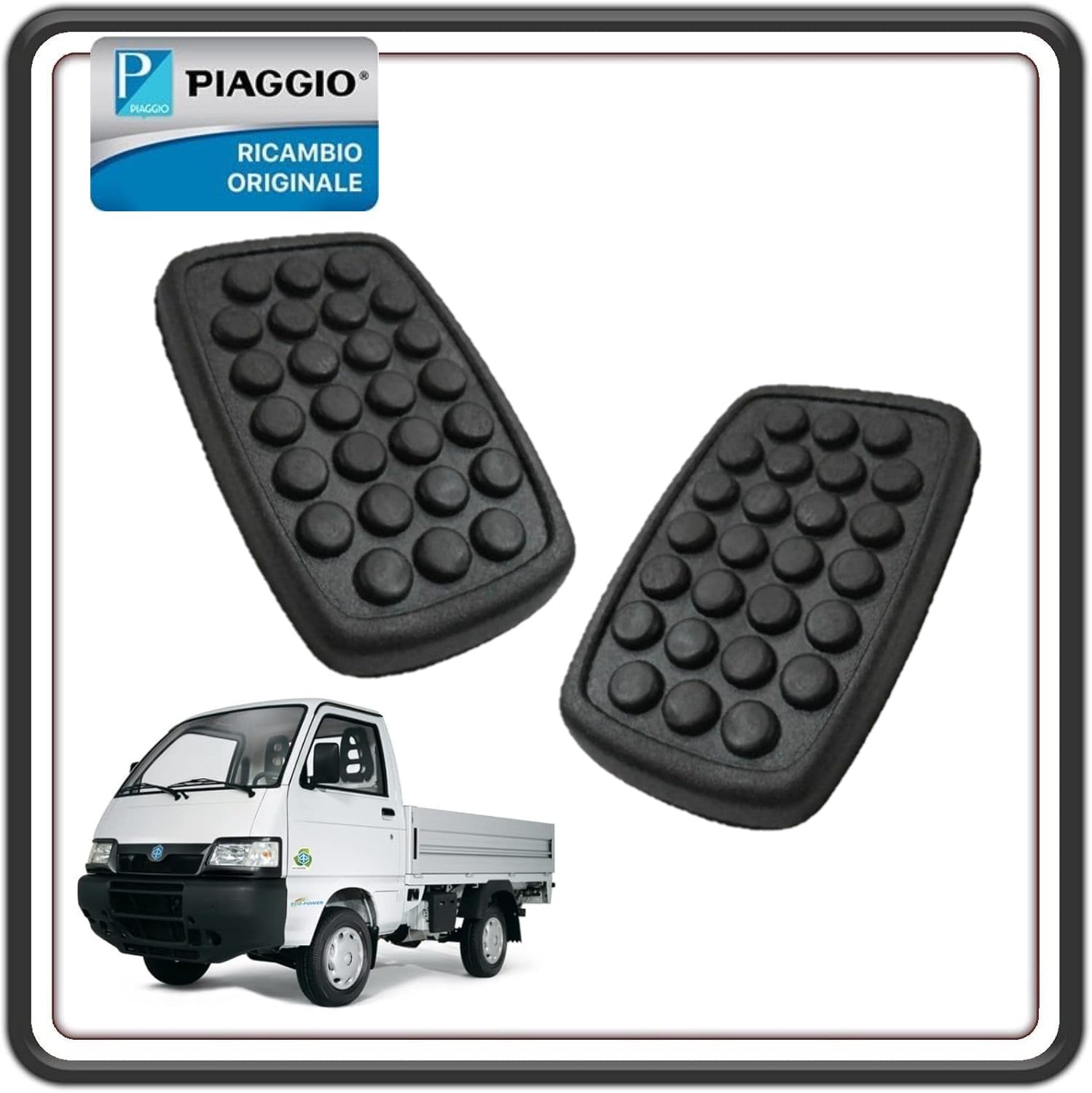 KIT 2 GOMMINI PROTEZIONE PEDALI PEDALE FRENO FRIZIONE PER PIAGGIO PORTER - PIAGGIO QUARGO ORIGINALE PIAGGIO 262128