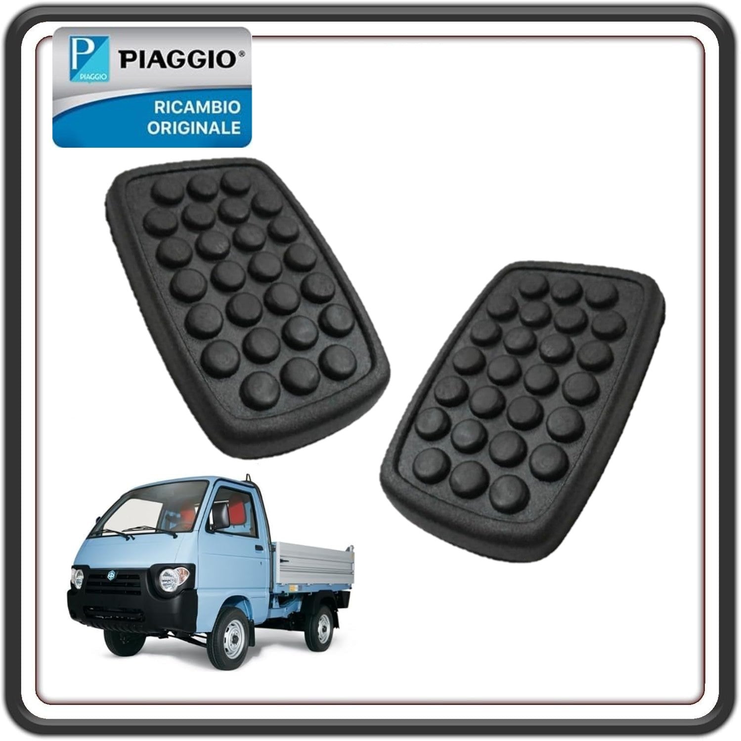 KIT 2 GOMMINI PROTEZIONE PEDALI PEDALE FRENO FRIZIONE PER PIAGGIO PORTER - PIAGGIO QUARGO ORIGINALE PIAGGIO 262128