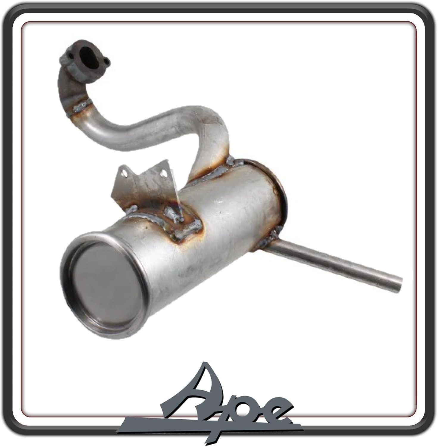 MARMITTA TERMINALE DI SCARICO COMPATIBILE PER PIAGGIO APE CAR P2-P3 - APE 501 - APE 601-602 - APE 703 DAL 1980 AL 1995
