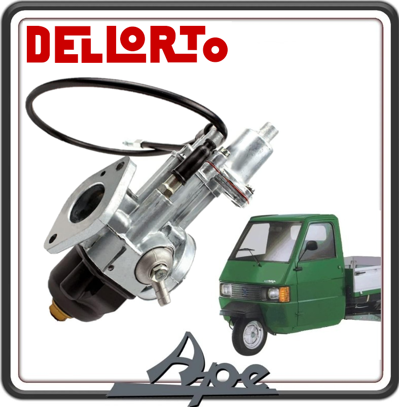 CARBURATORE COMPLETO DELLORTO PER PIAGGIO APE TM 703 BENZINA - APE TM P703 - PIAGGIO APE P703V - APE CAR P2 P3 220 - APE TM P703 FL2 220