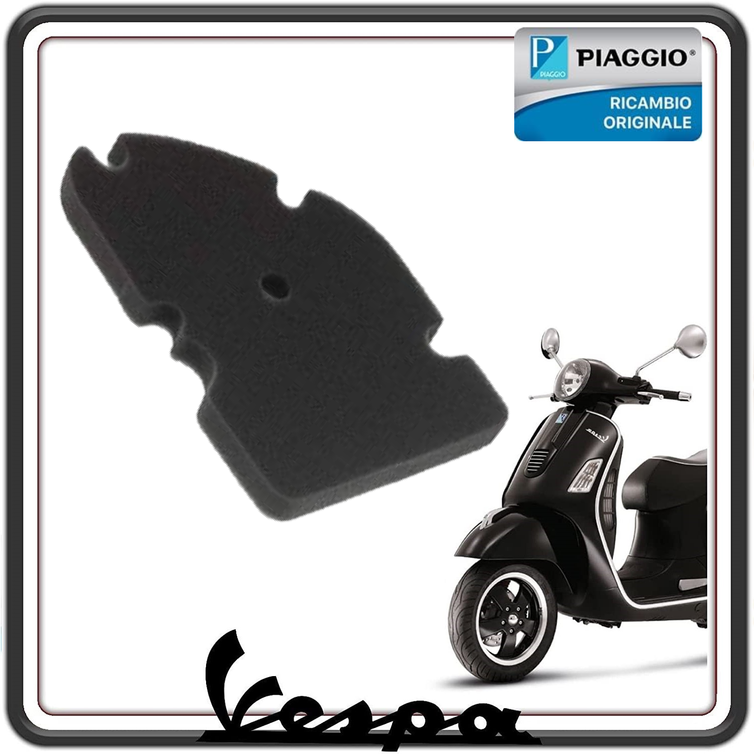 FILTRO ARIA ELEMENTO FILTRANTE PER VESPA GTS 125 250 300 - PIAGGIO X8 X9 - PIAGGIO MP3 125 250 300 ORIGINALE PIAGGIO 831997