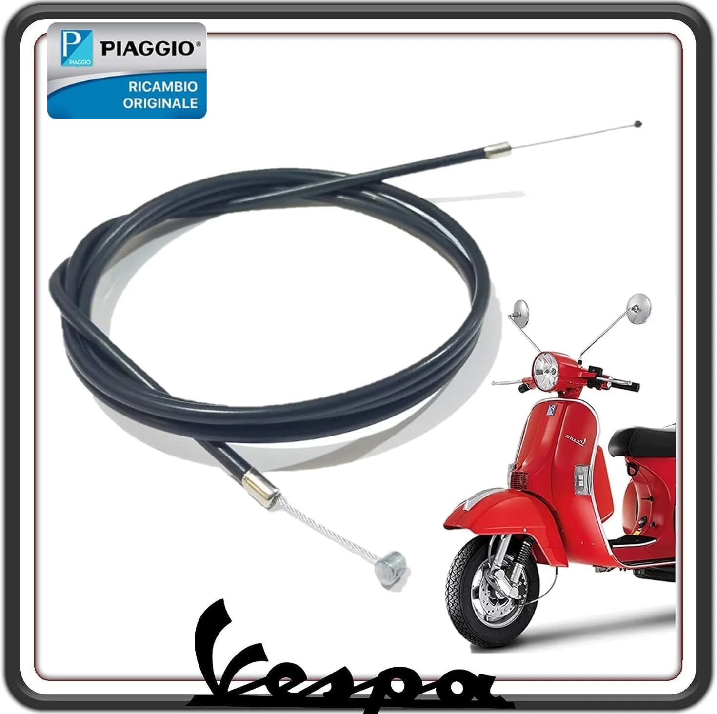 FILO CAVO TRASMISSIONE GAS ACCELERATORE PIAGGIO VESPA PX 125 - PX 150 - PX 200 - VESPA PX ARCOBALENO ORIGINALE PIAGGIO 667181